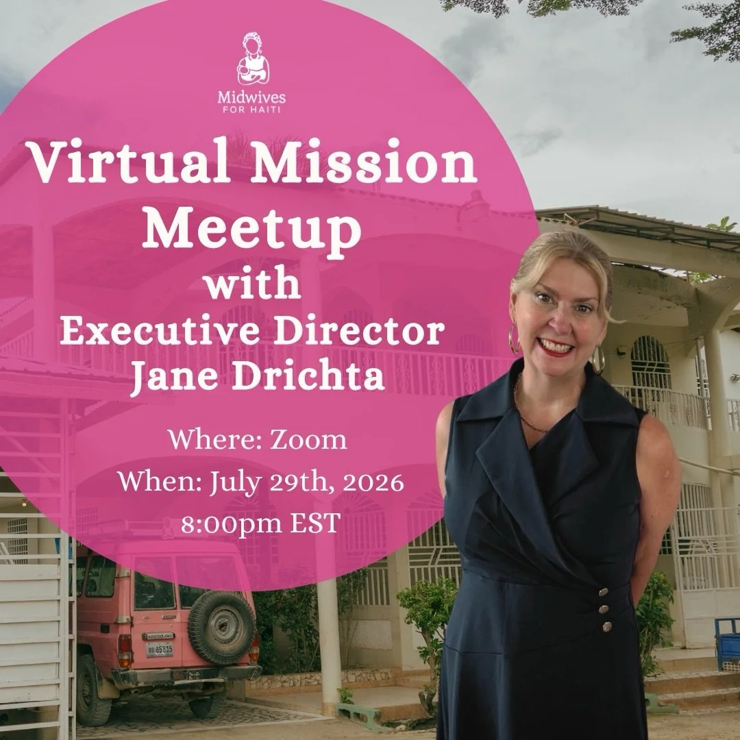 You&rsquo;re invited to Mission Meetup!

Join Jane Drichta, Executive Director of Midwives for Haiti, for a special virtual gathering where you&rsquo;ll get an inside look at the latest updates from Haiti and connect with the people leading our work.