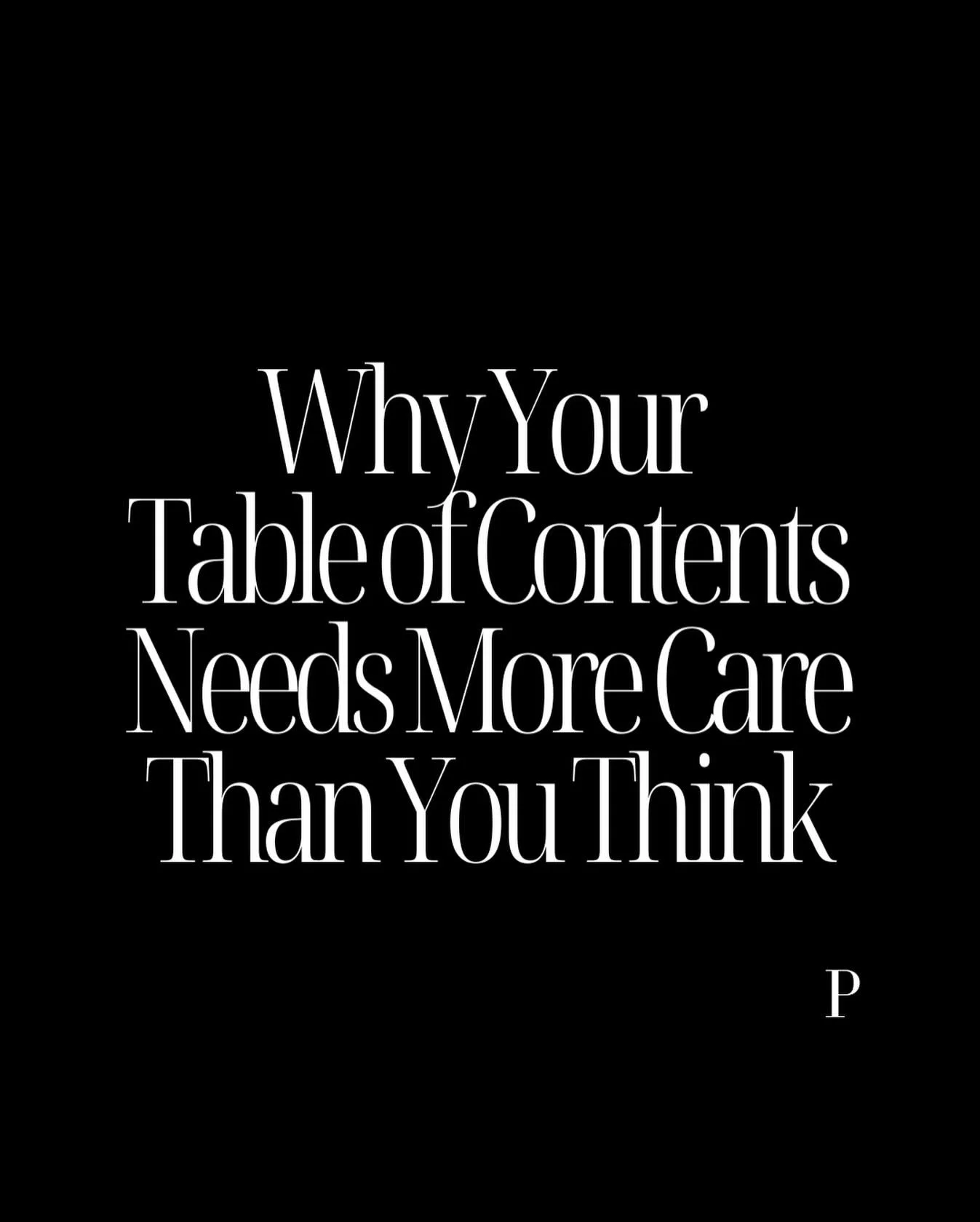 Most authors treat the Table of Contents like a quick list, a formality, a page to &ldquo;just get done.&rdquo;&nbsp;

But it&rsquo;s actually one of the most powerful pages in your entire book.

Your Table of Contents is the&nbsp;first impression.&n