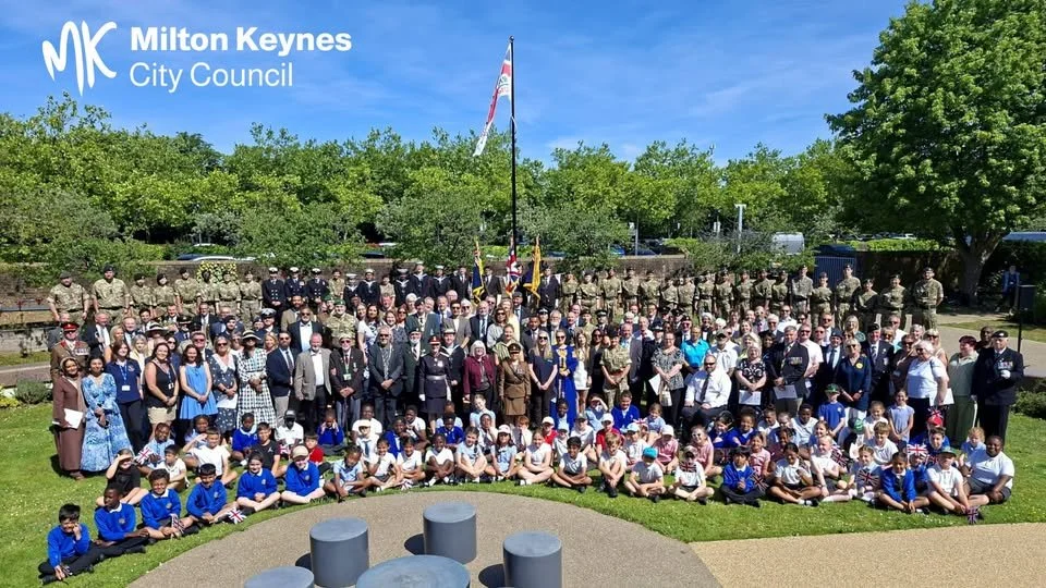 Around 250 people gathered at the Armed Forces Day Flag Raising Ceremony.