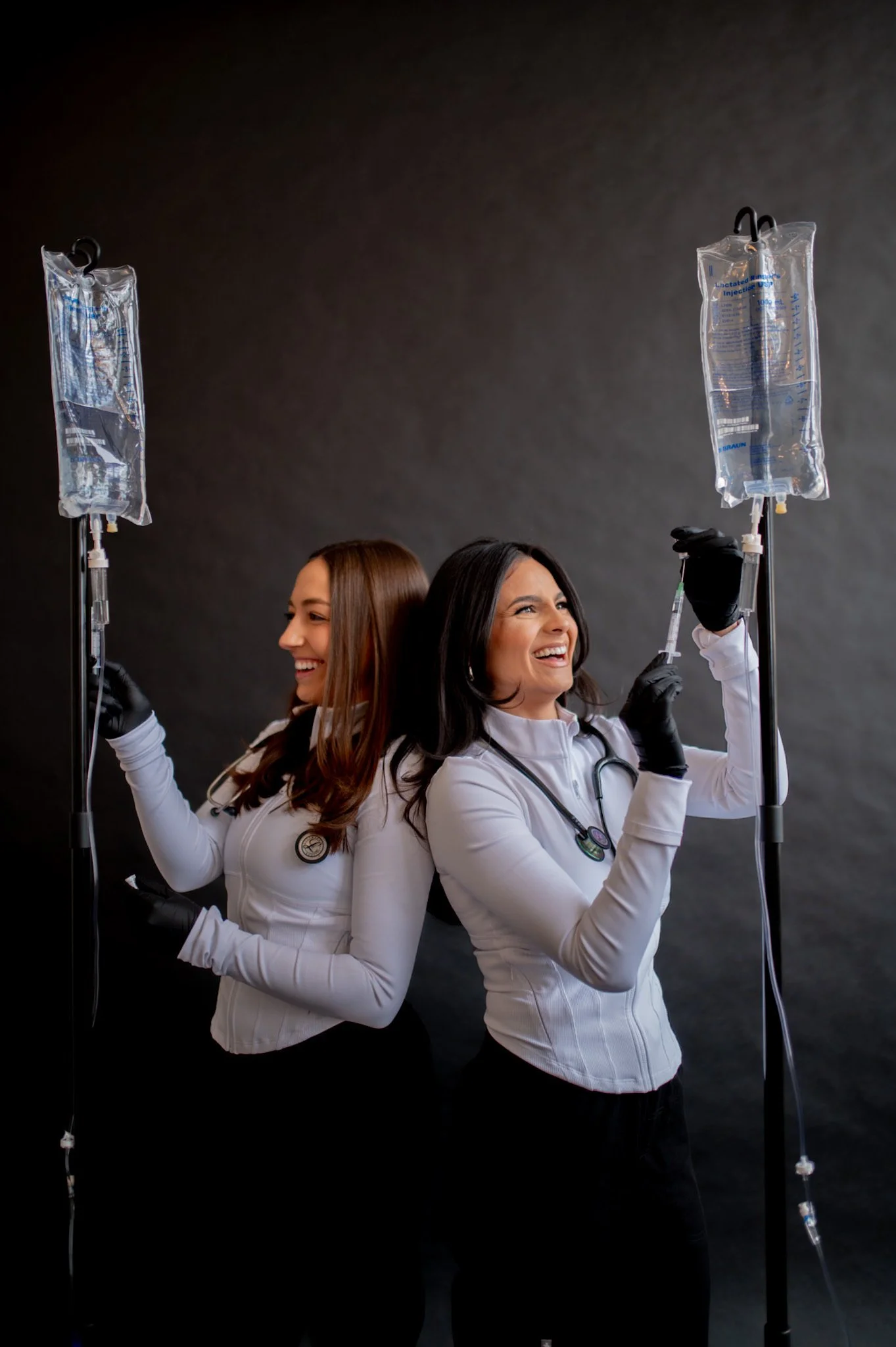 Two Registered Nurses with IVs