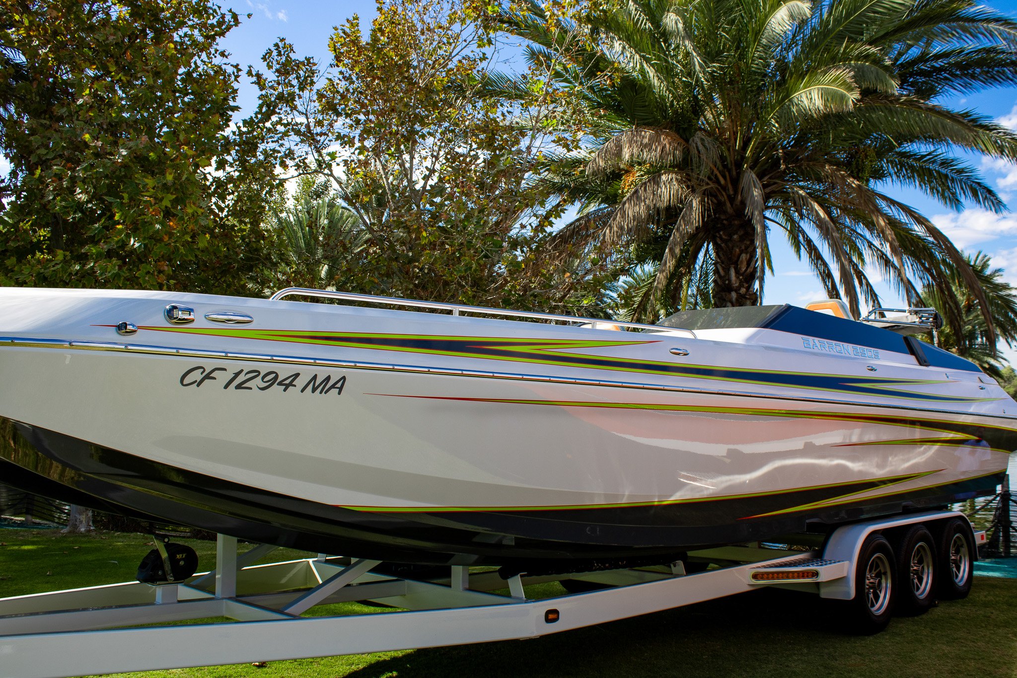 Finished Fiberglassing boat hull