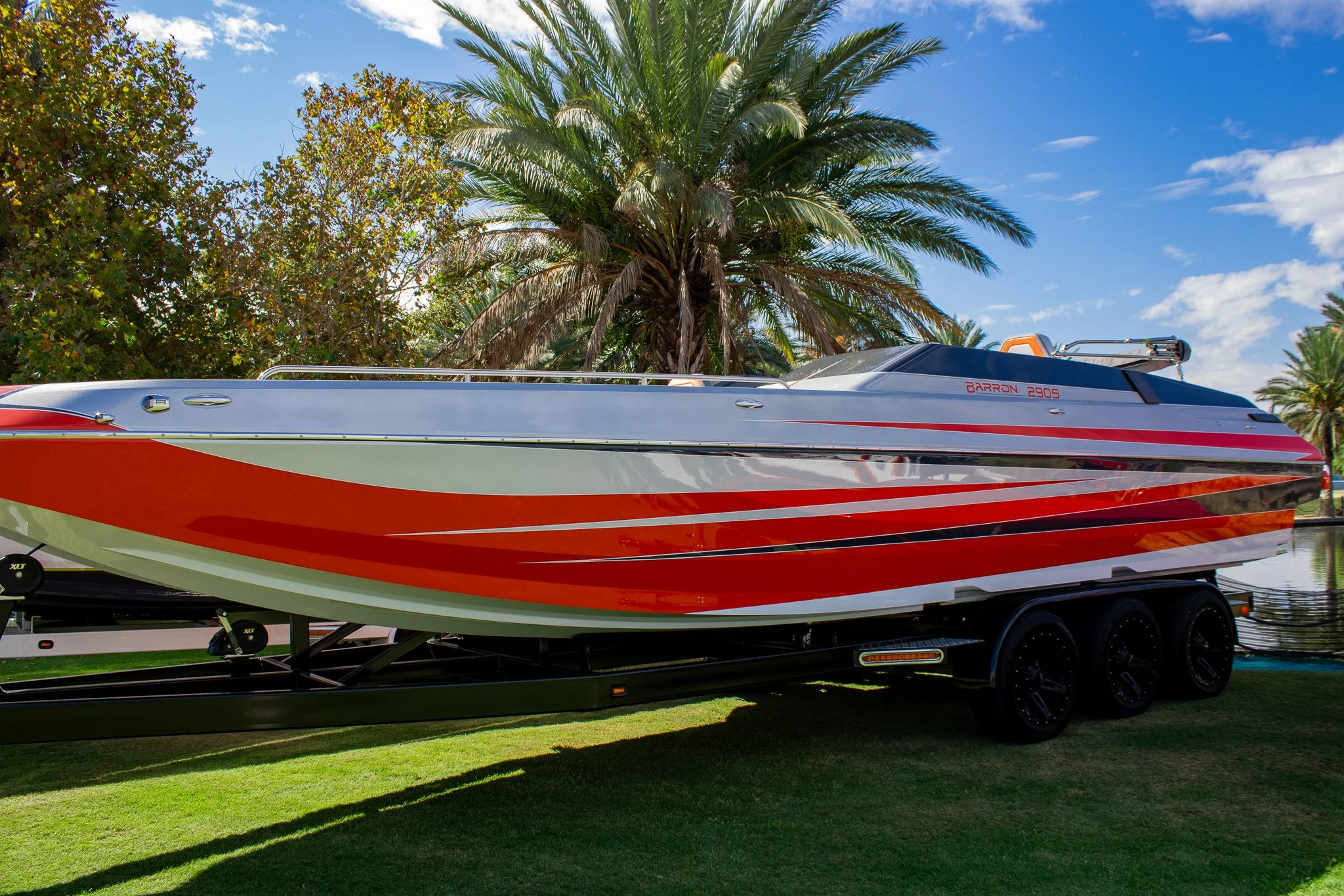 Finished Fiberglassing boat hull