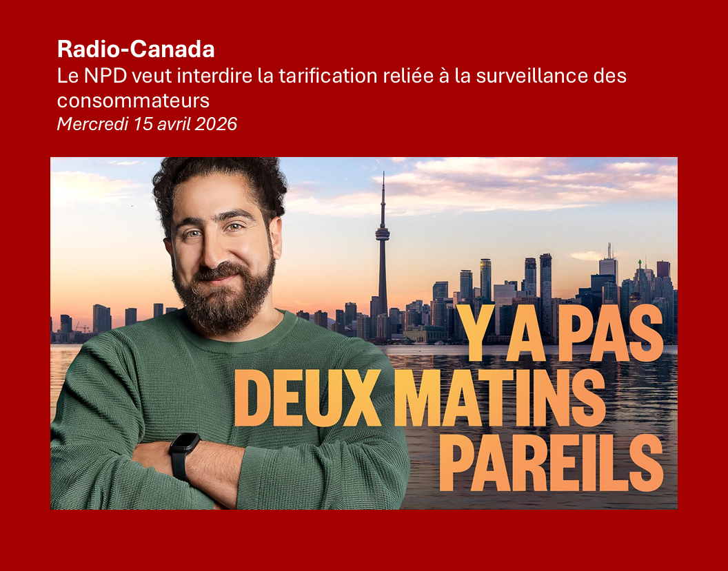 Surveillance Pricing and the NDP Motion (in French)