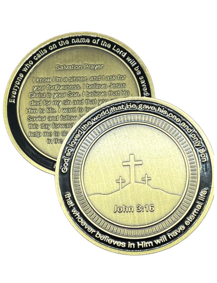 Salvation Prayer Challenge Coin