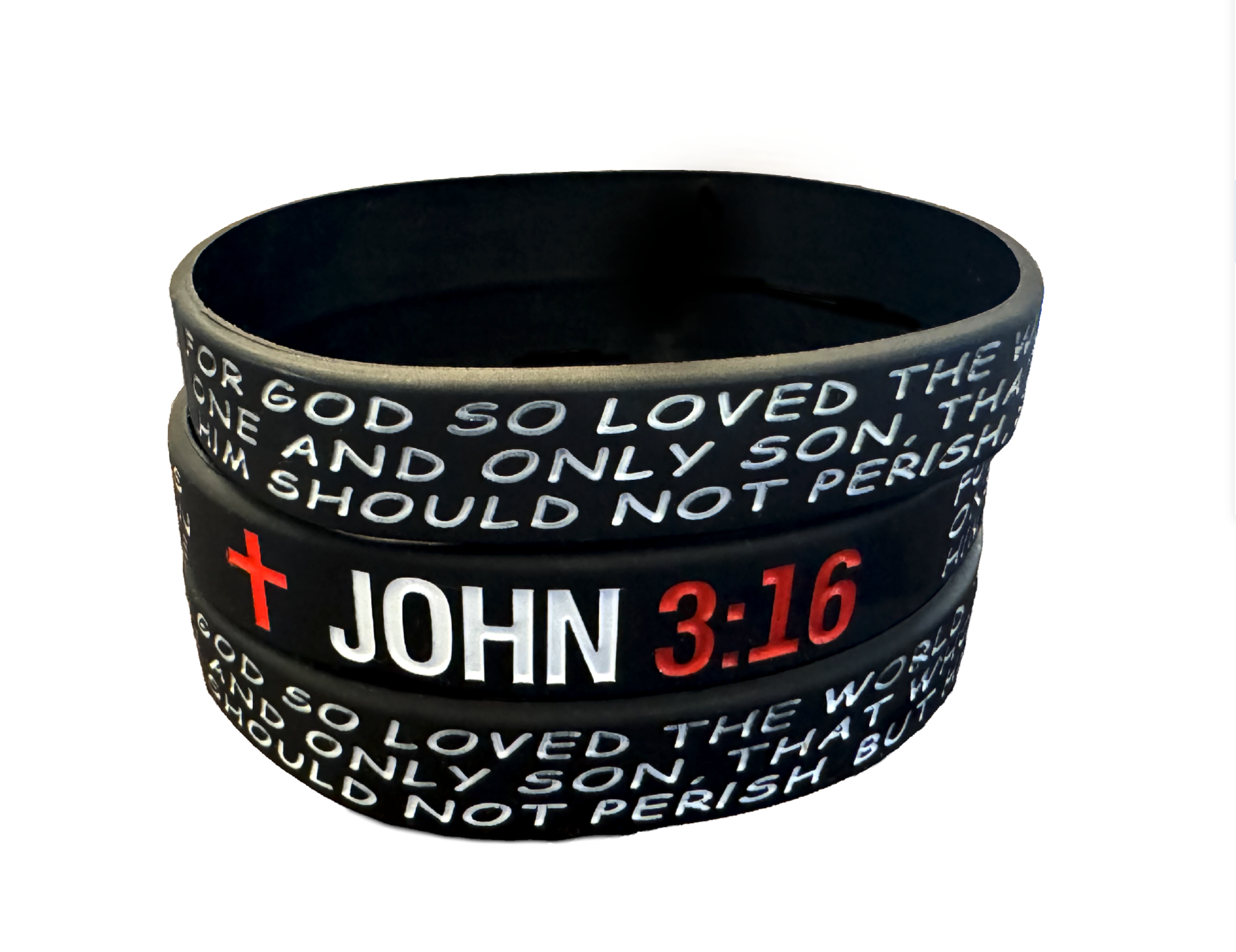 John 3:16 Silicon Bands (3 Pack)