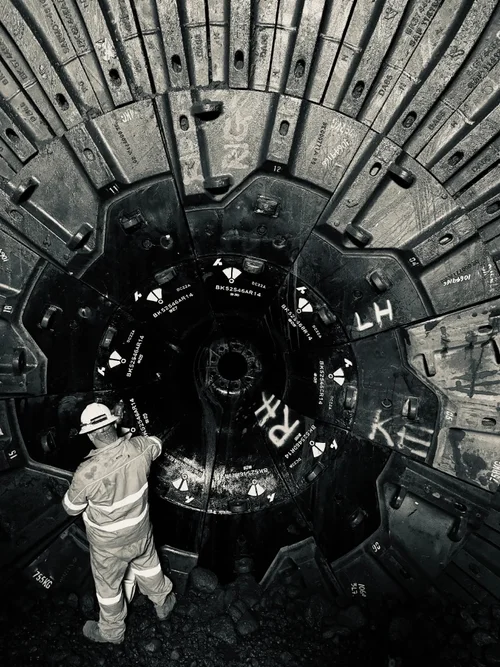 Mining crew at work