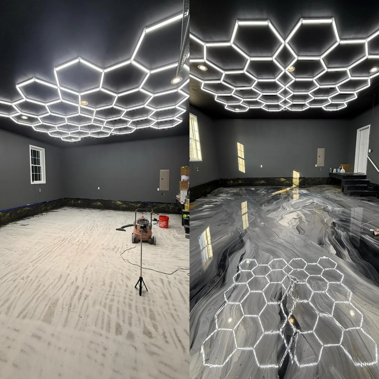 Pretty sweet looking showroom we did for a client,
Metallic epoxy floor with a 2ft high flake stem wall,
Hope our client enjoys this one 
&bull;
&bull;
&bull;
&bull;
&bull;
&bull;
&bull;
&bull;
&bull;
&bull;
#epoxyfloor #epoxyflooring #epoxyfloors #e