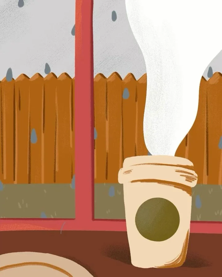 I did indeed get a pumpkin cream cold brew today, and I also baked some pumpkin bread in celebration of this very cozy rain day we&rsquo;ve had 

#illustration #procreate # graphic design #fall #pumpkinseason #pslmas #cozy