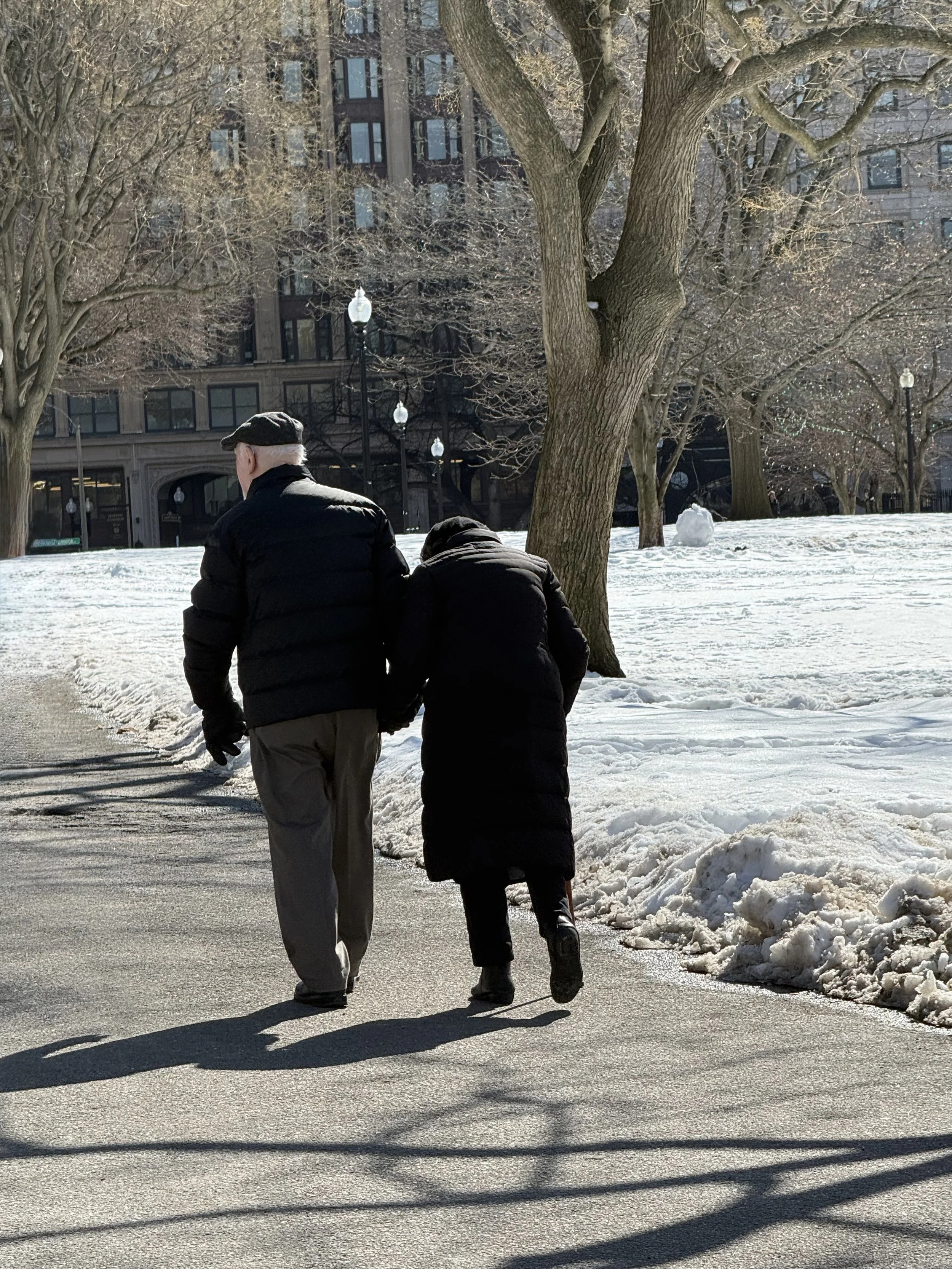 Helping Hand Couple Walk ,Boston 
