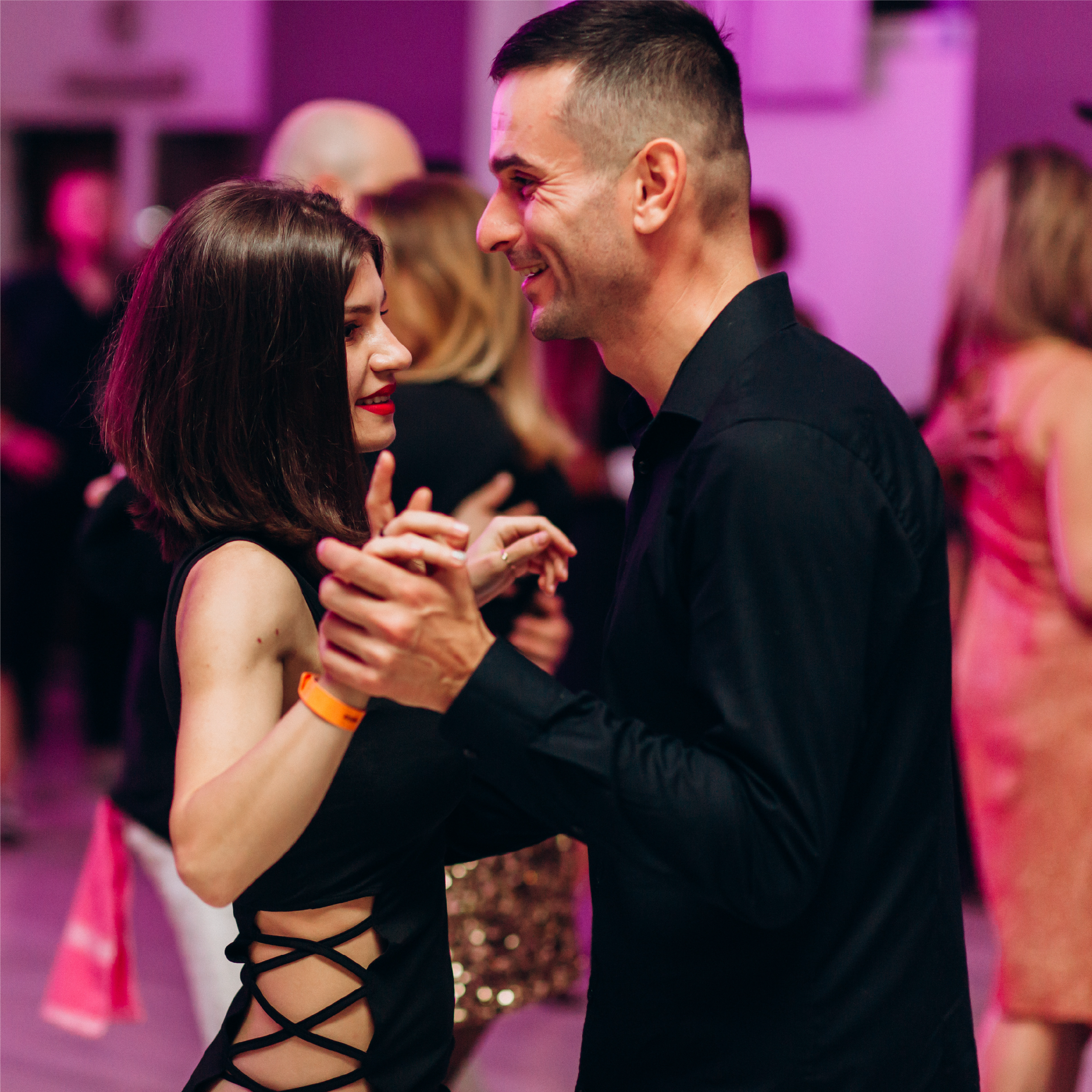 Latin couple dancing Salsa