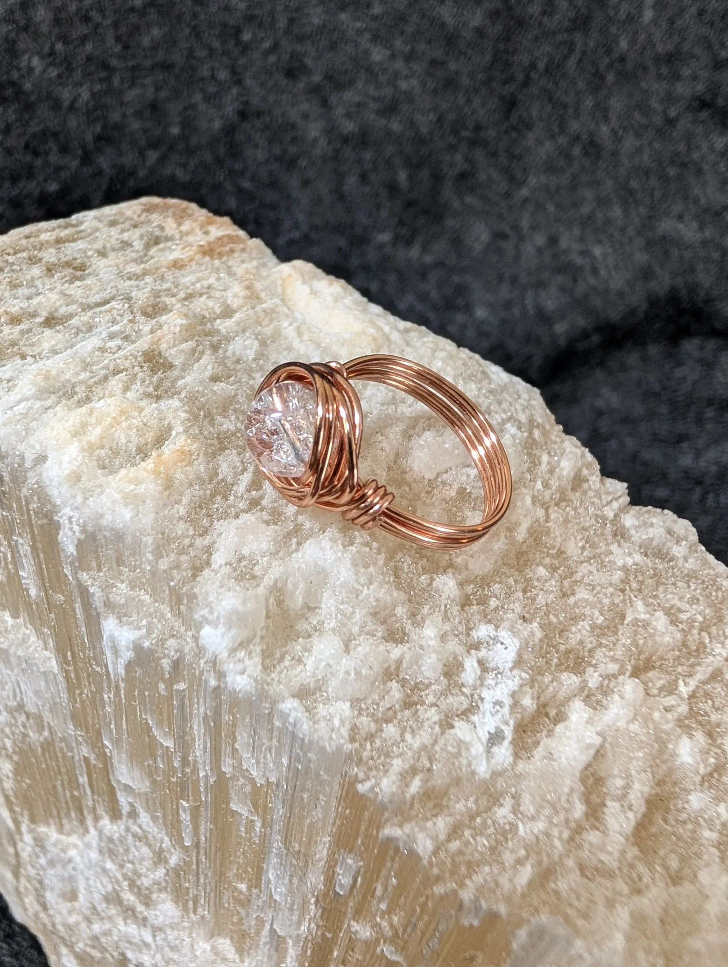 Fire quartz ring 