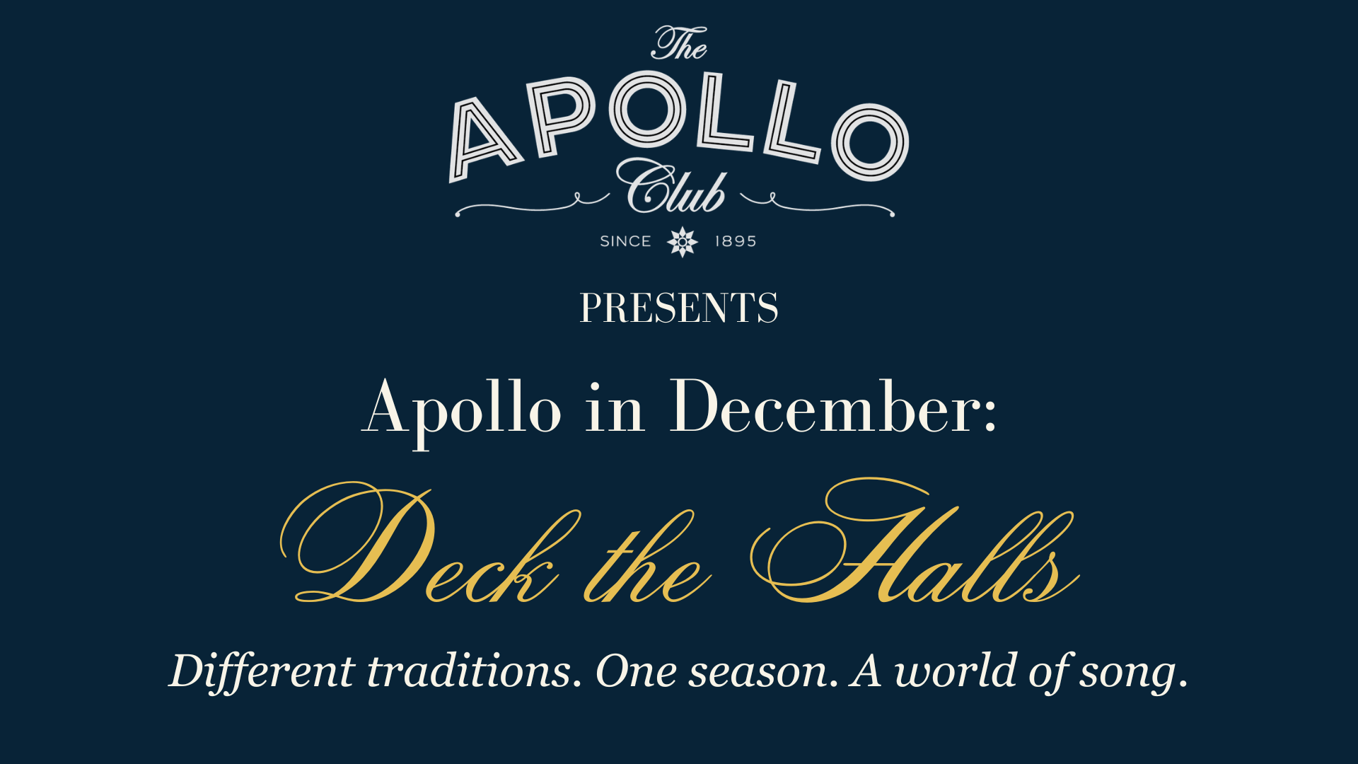 Apollo in December: Deck the Halls