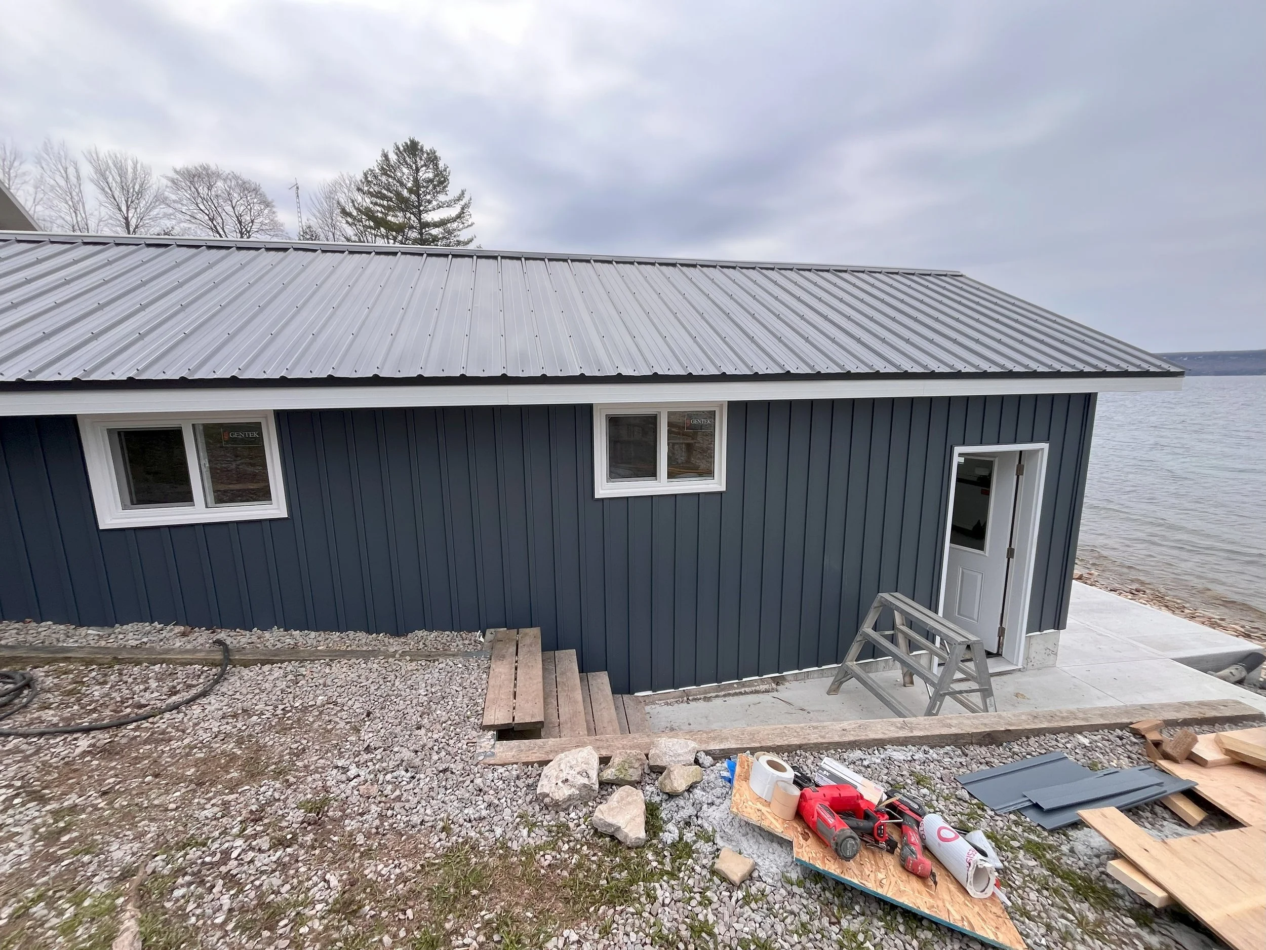 Window / Door installation and replacement.   Siding installation and repair.                   Boat house, Wiarton, Bruce Peninsula