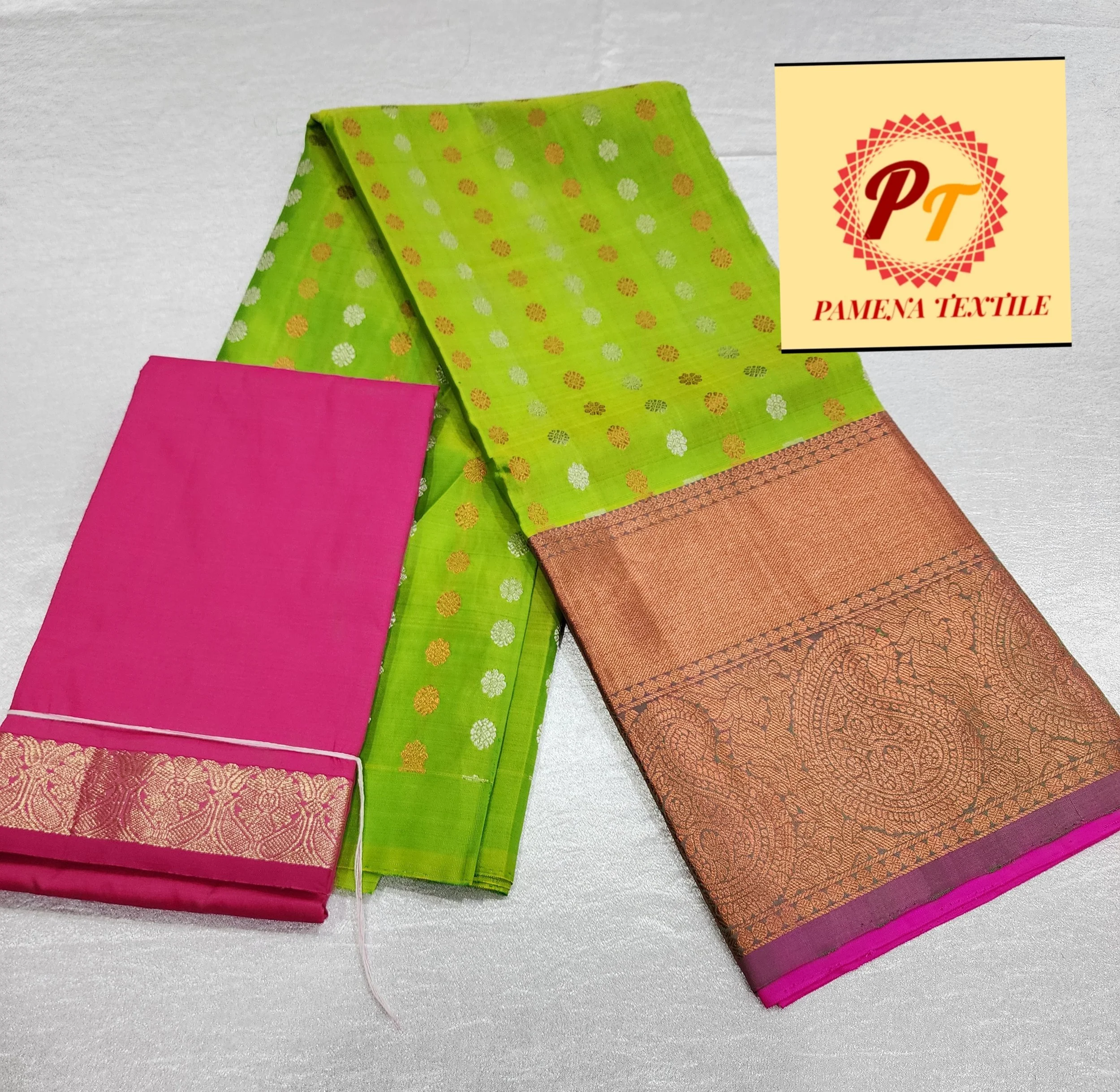 pure kanchipuram half saree