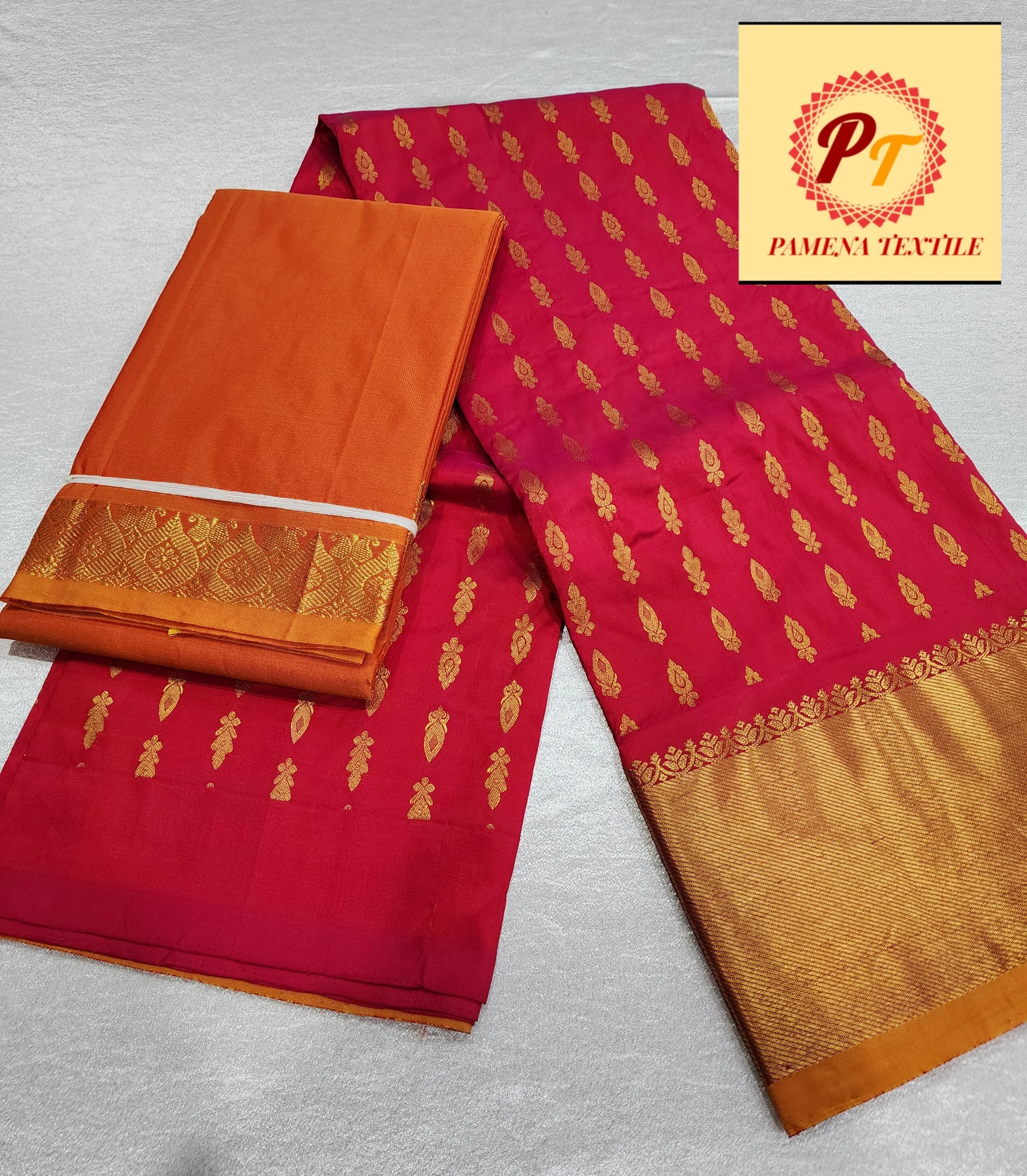 pure kanchipuram half saree