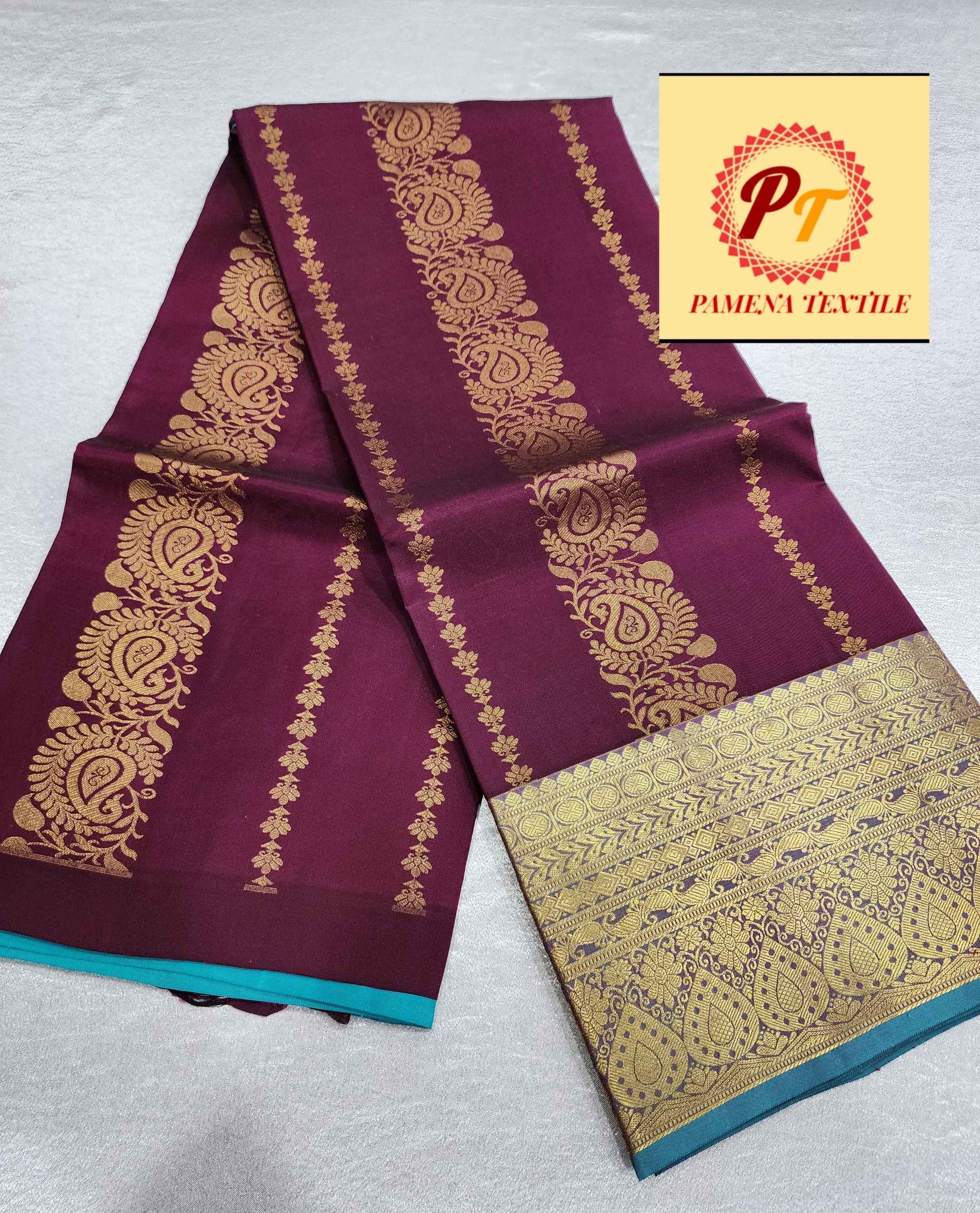 pure kanchipuram half saree