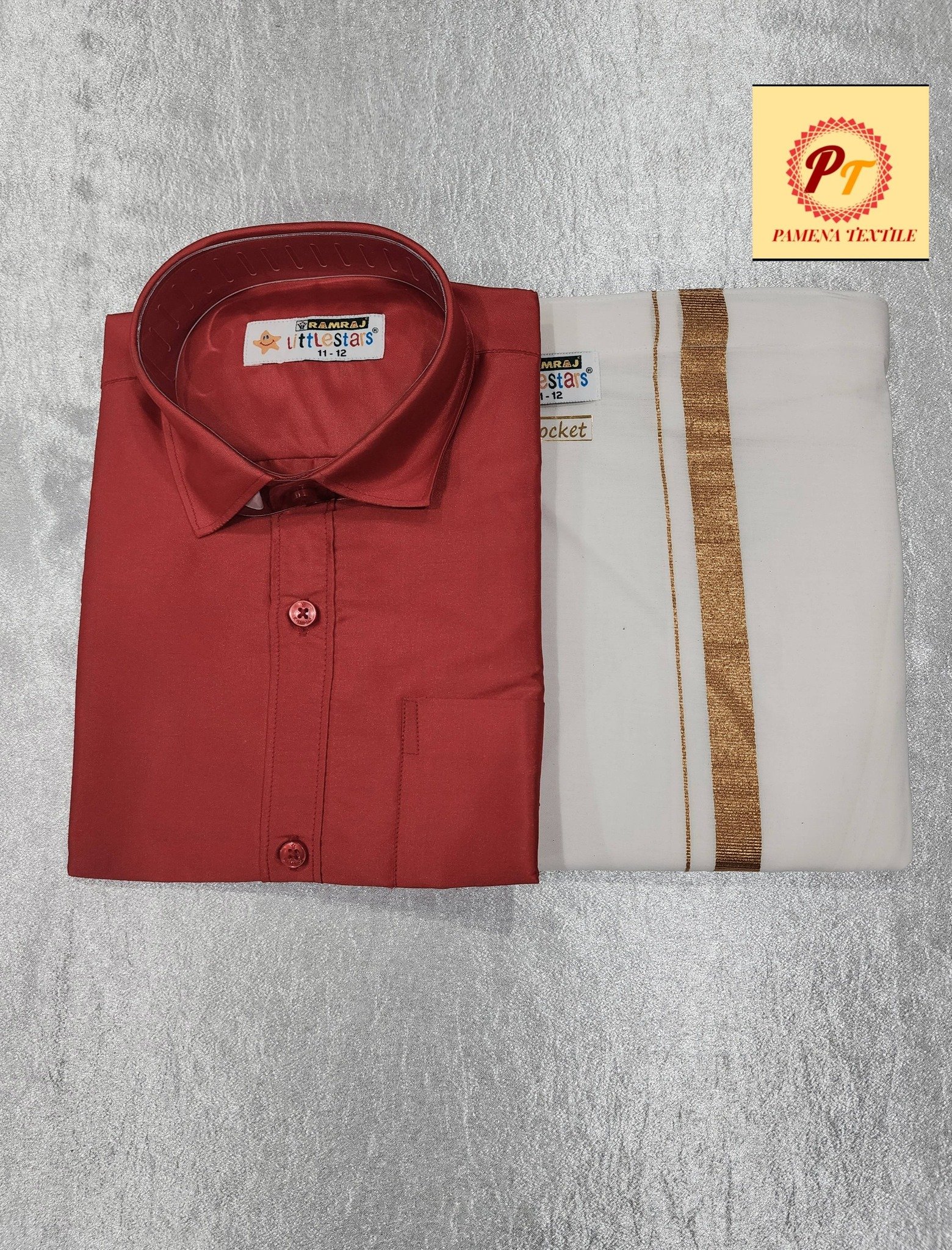 Kids Dhoti and Shirt Combo