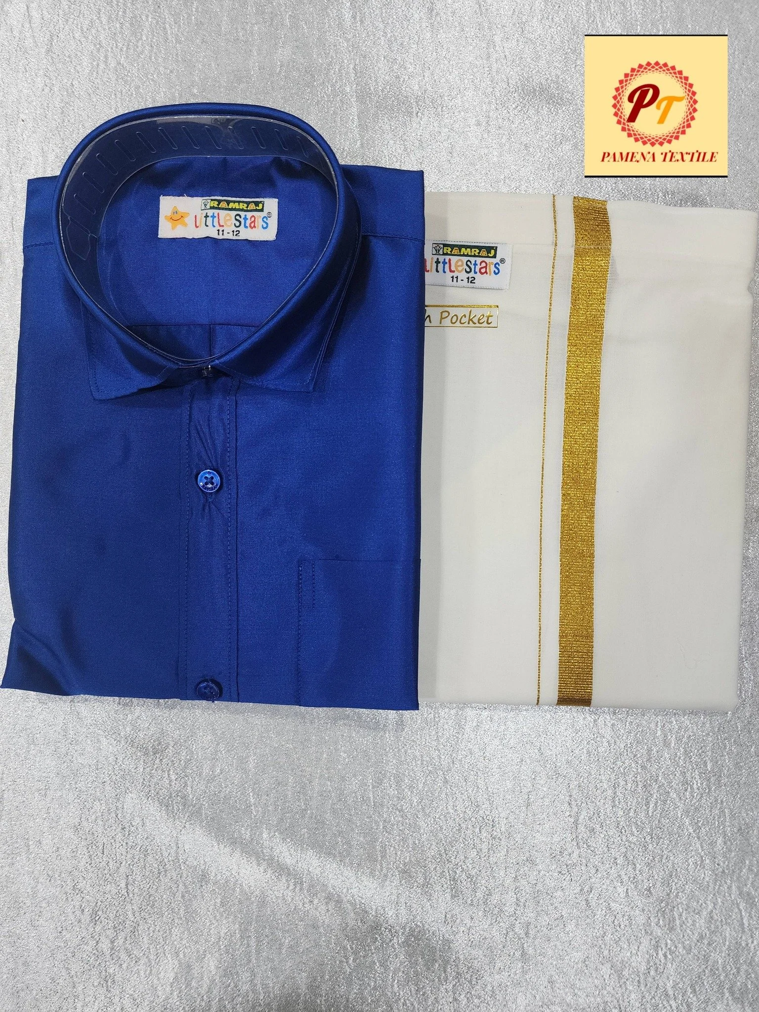 Kids Dhoti and Shirt Combo