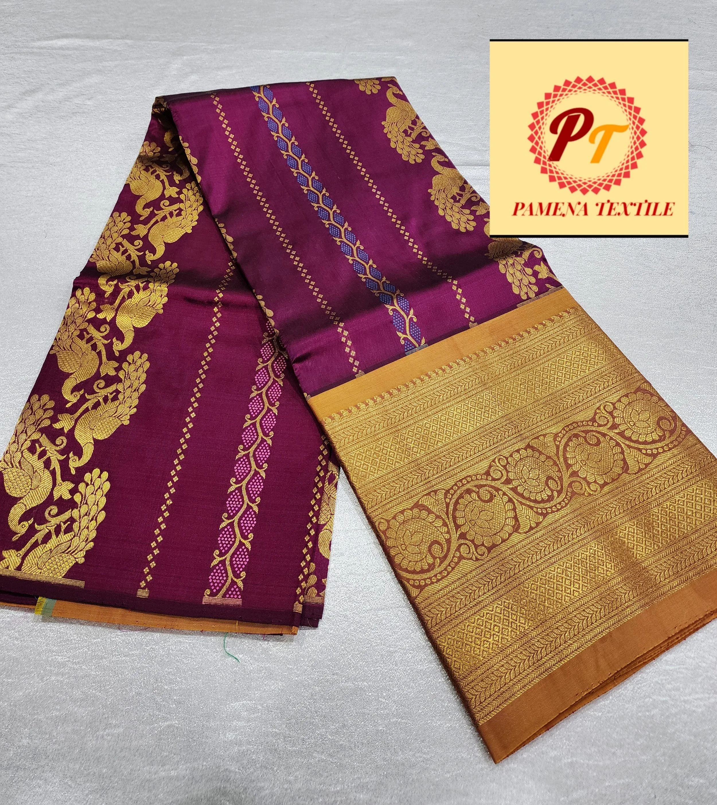 pure kanchipuram half saree