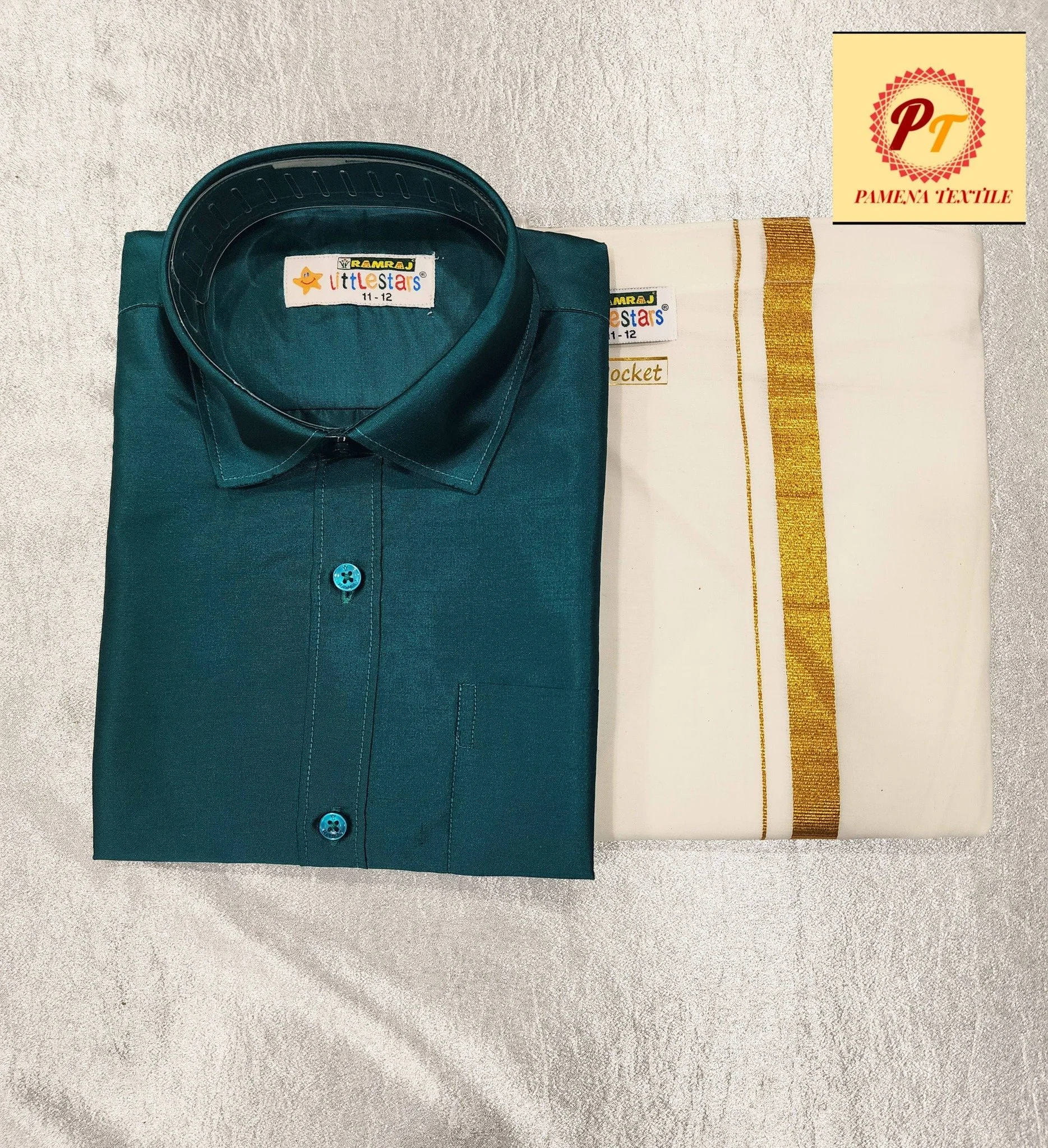 Kids Dhoti and Shirt Combo