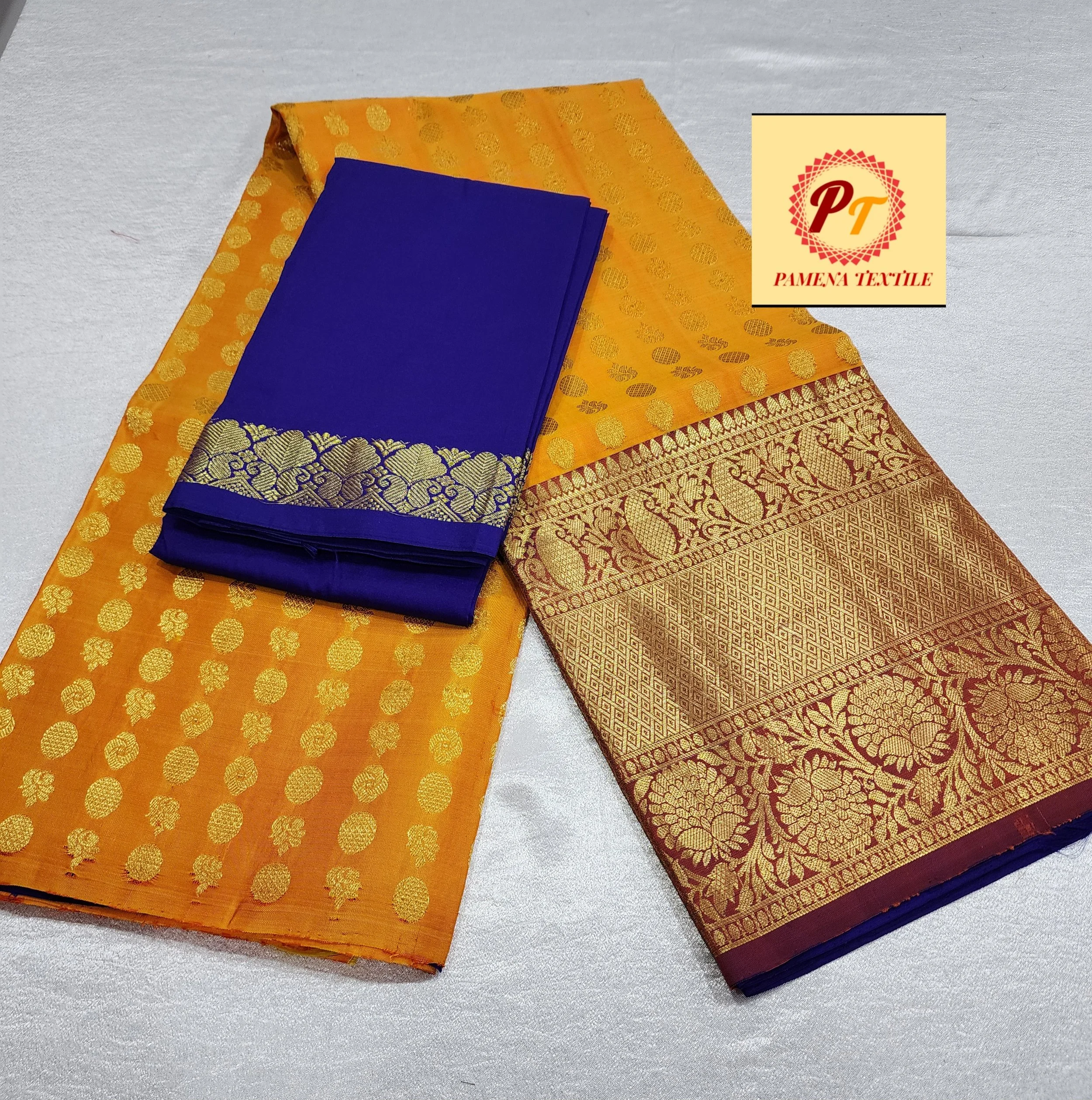 pure kanchipuram half saree