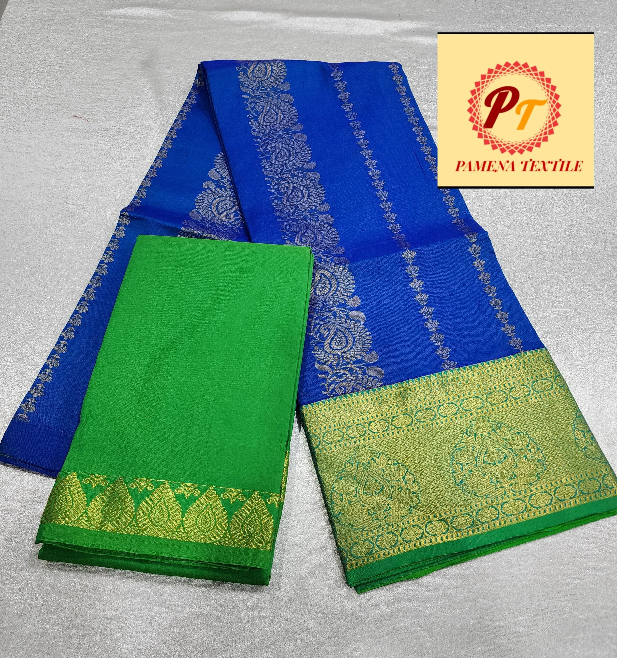 pure kanchipuram half saree