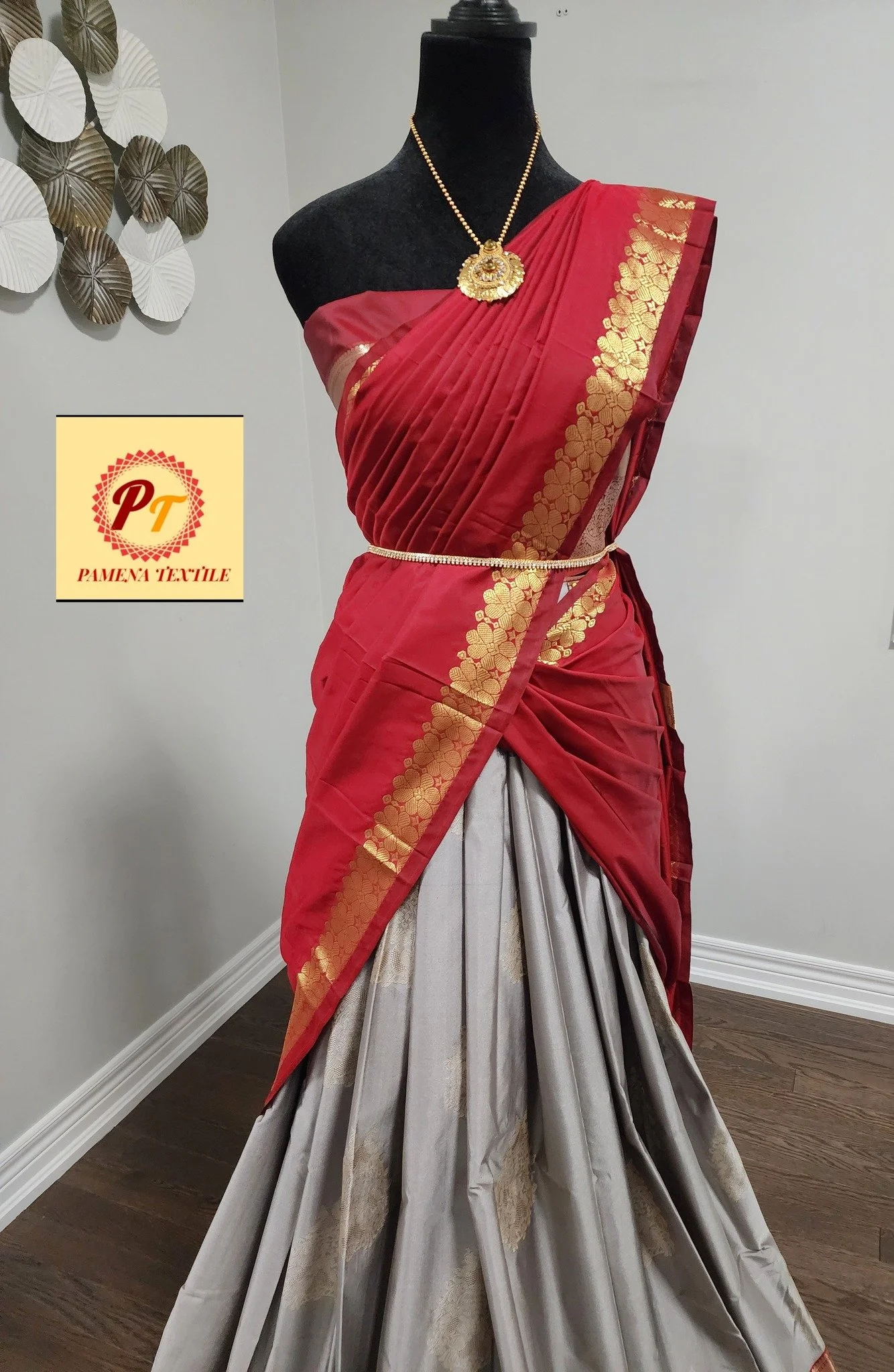 kanchi semi silk half saree