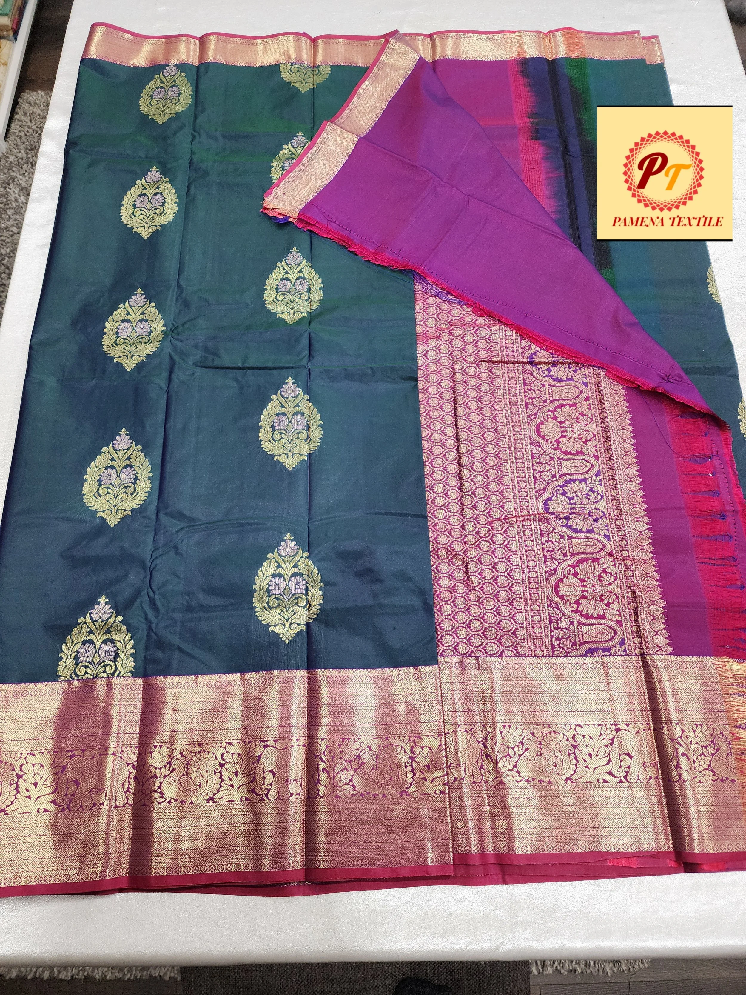 kanschi semi silk saree