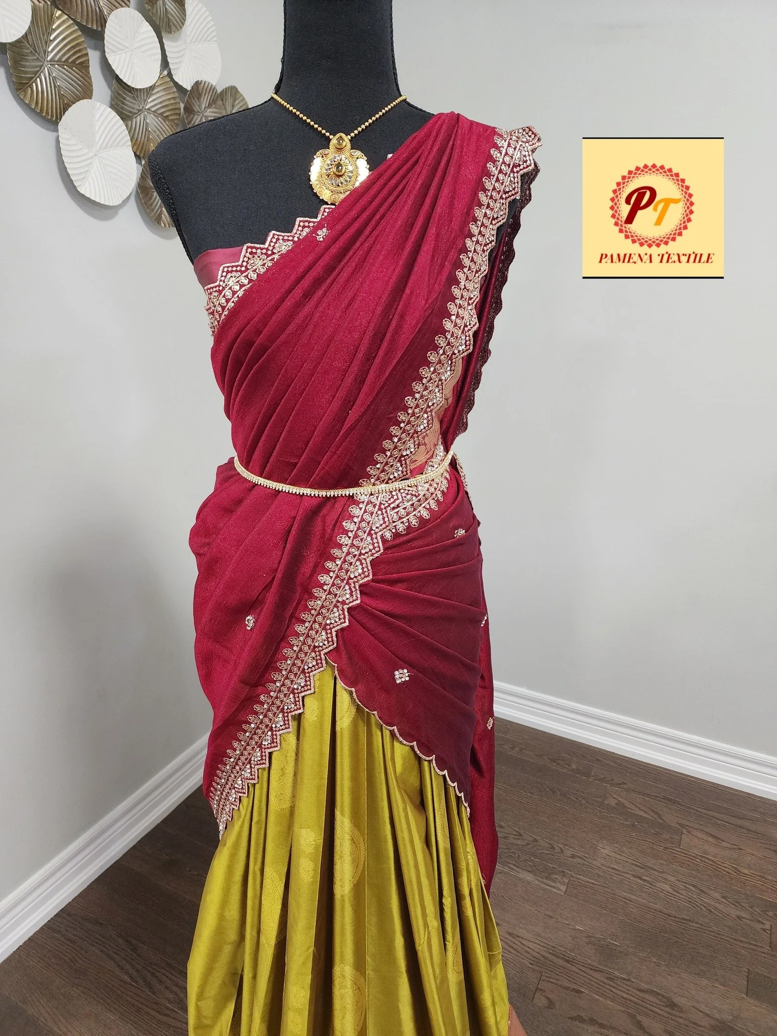 kanchi semi silk half  saree