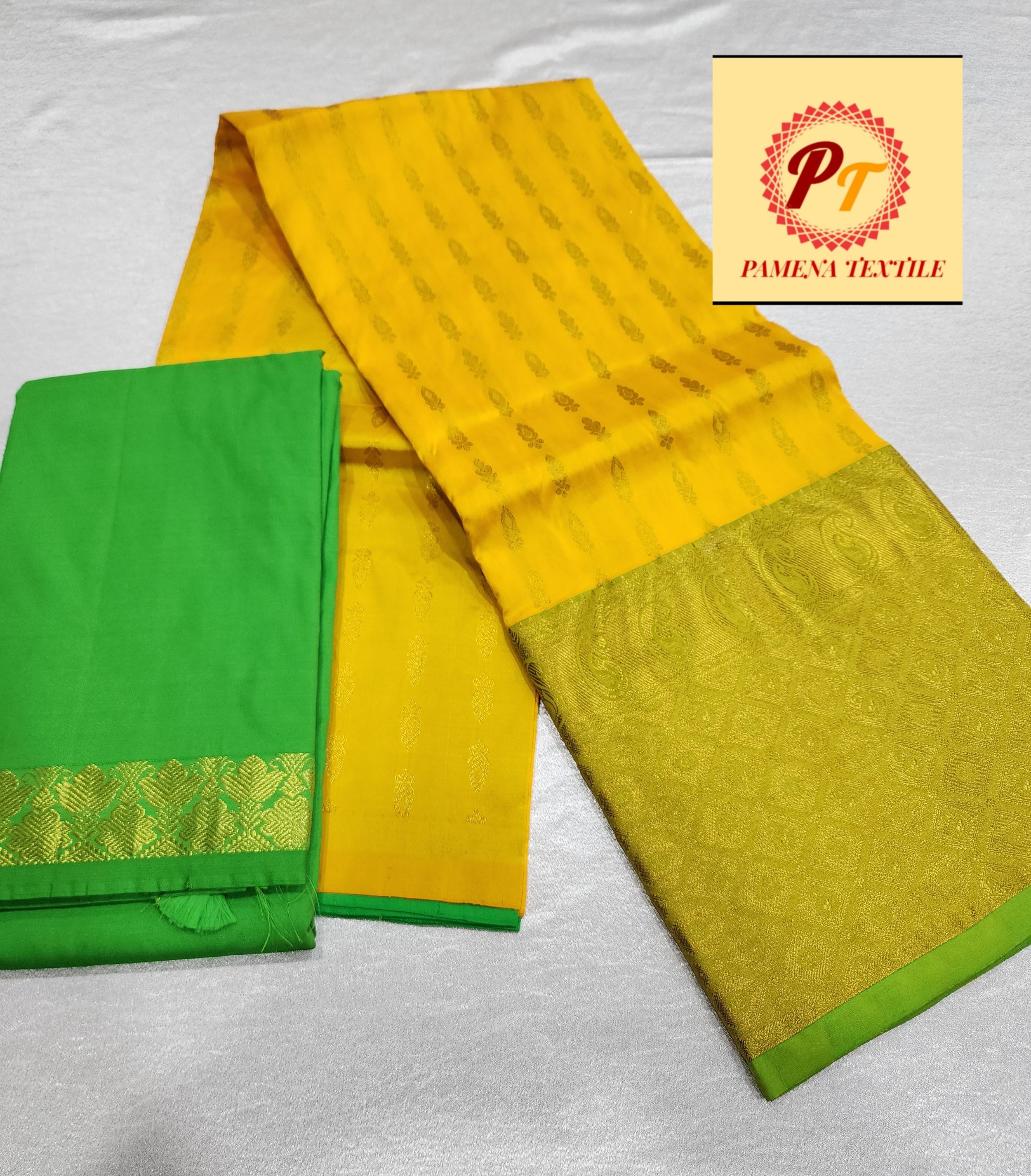 pure kanchipuram half saree