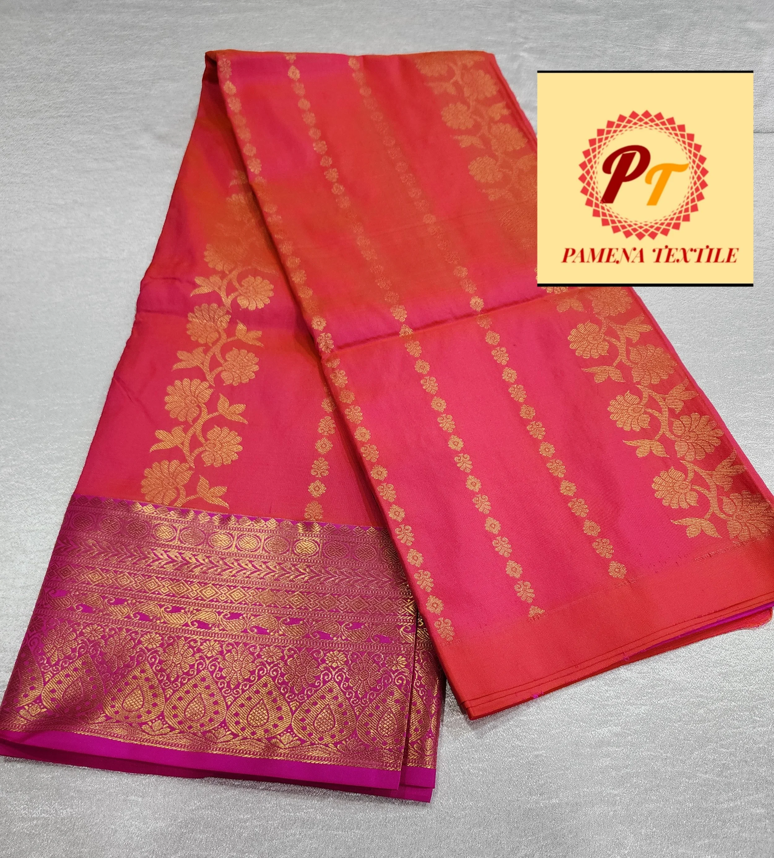 pure kanchipuram half saree