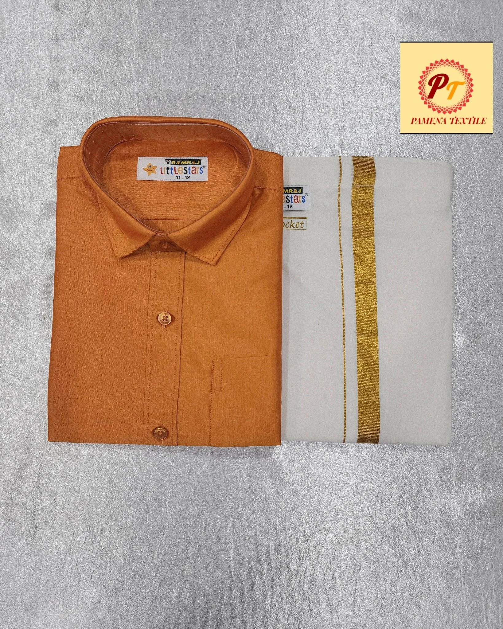 Kids Dhoti and Shirt Combo