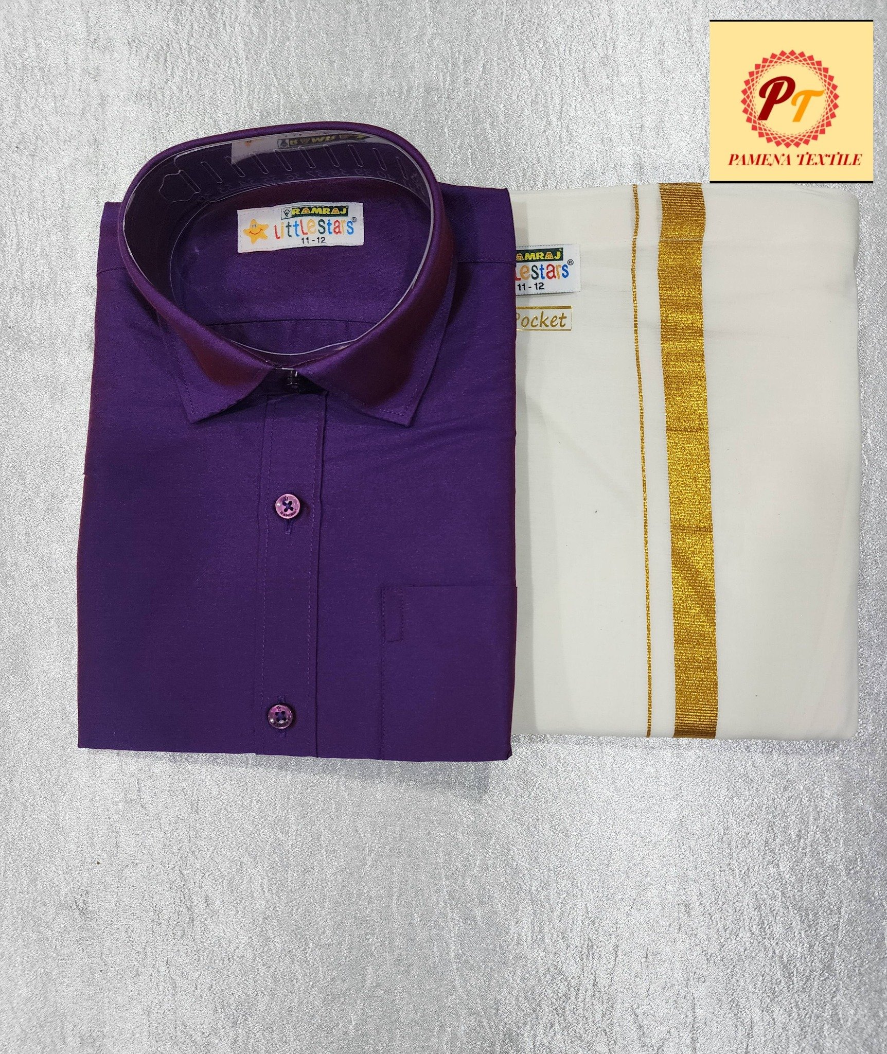 Kids Dhoti and Shirt Combo