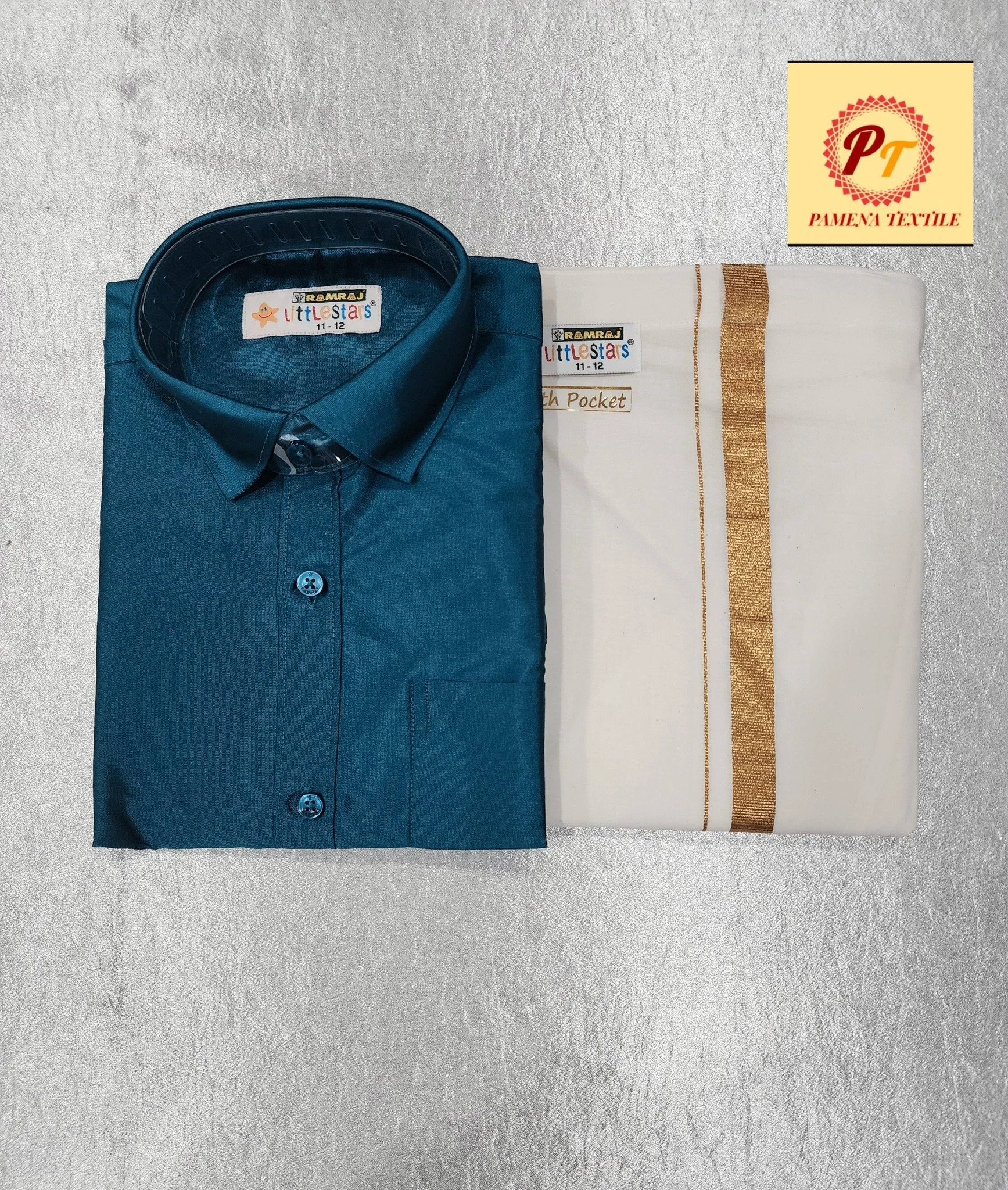 Kids Dhoti and Shirt Combo