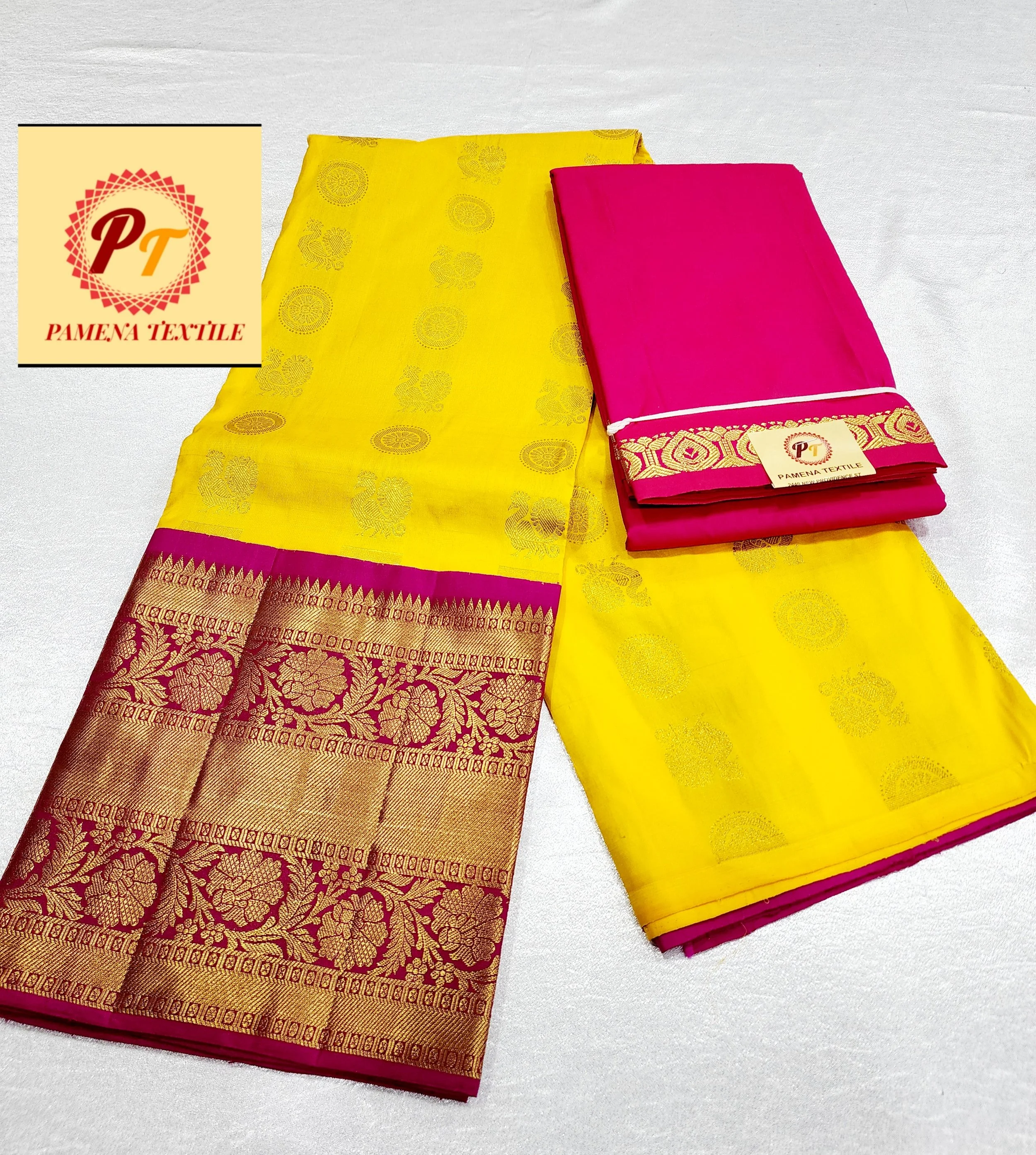 pure kanchipuram half saree