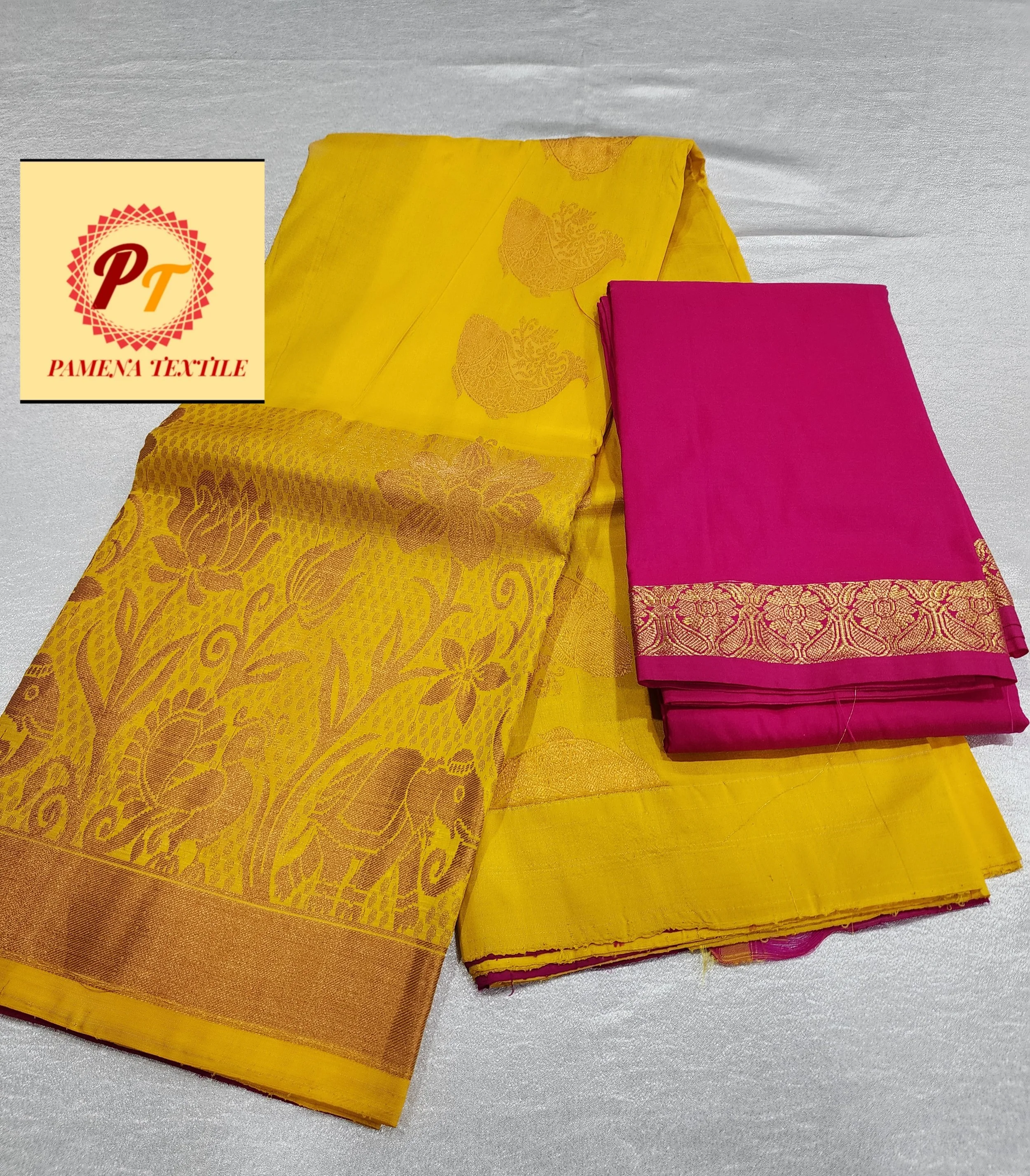 pure kanchipuram half saree