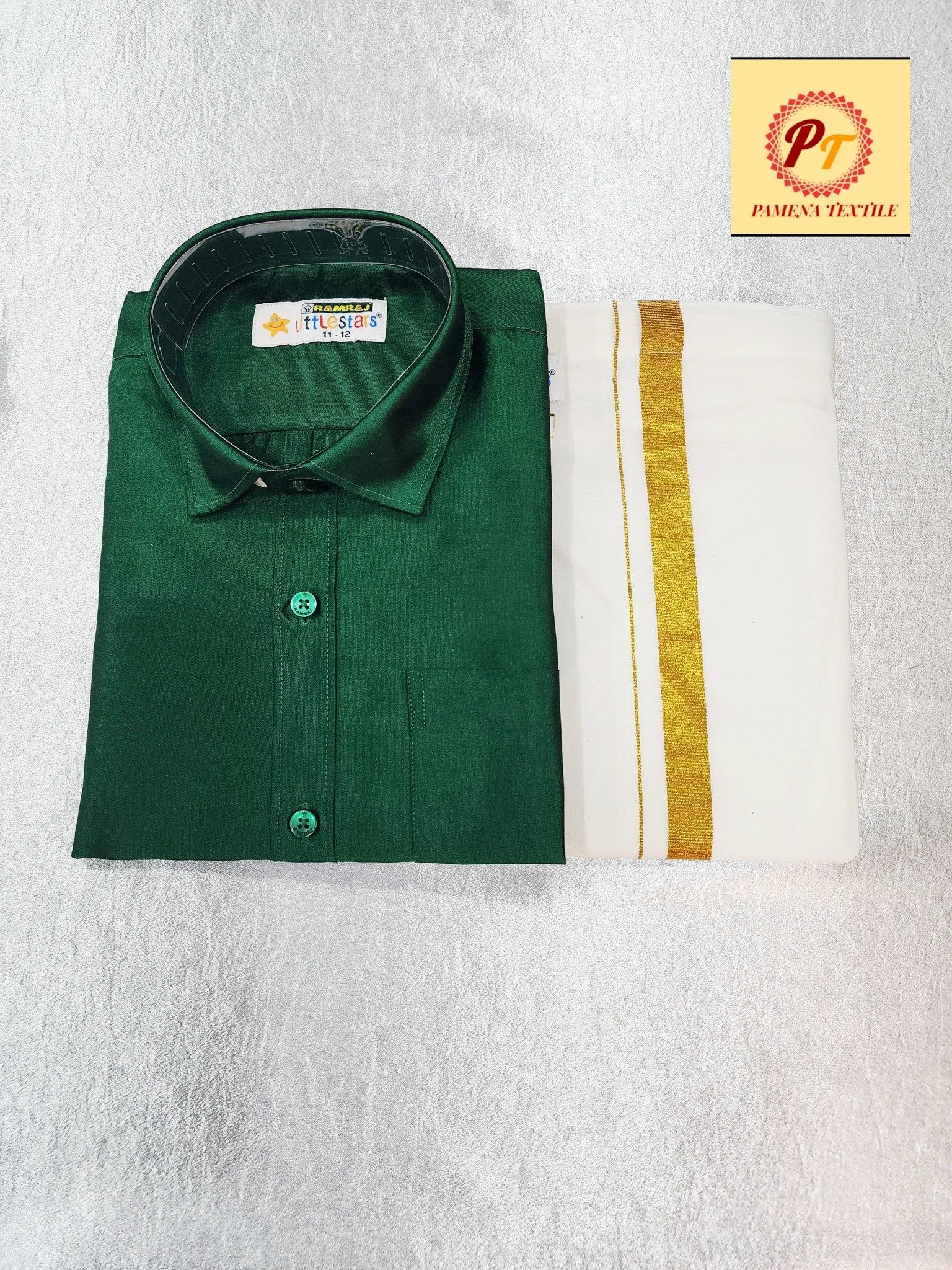 Kids Dhoti and Shirt Combo