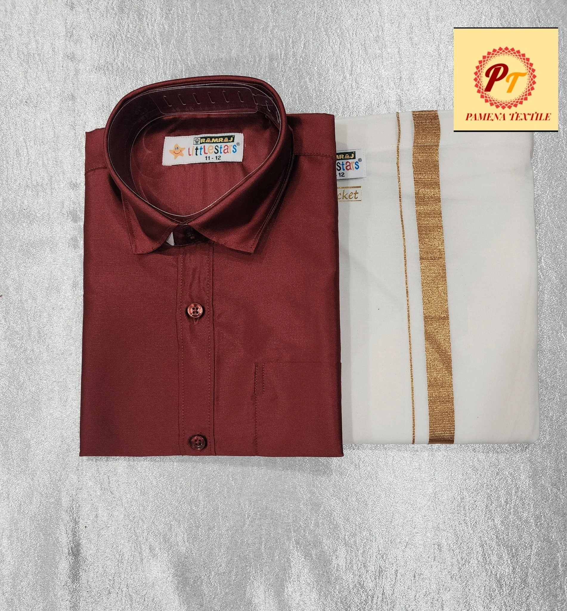 Kids Dhoti and Shirt Combo