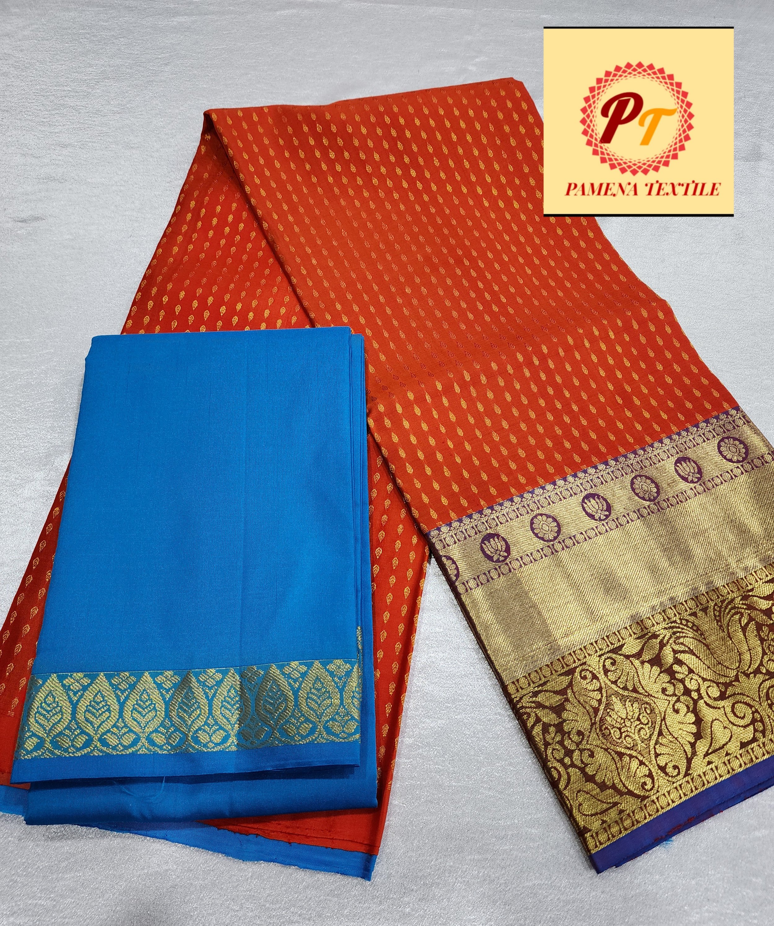 pure kanchipuram half saree