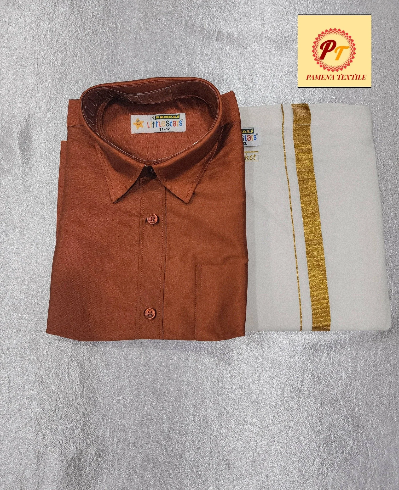 Kids Dhoti and Shirt Combo