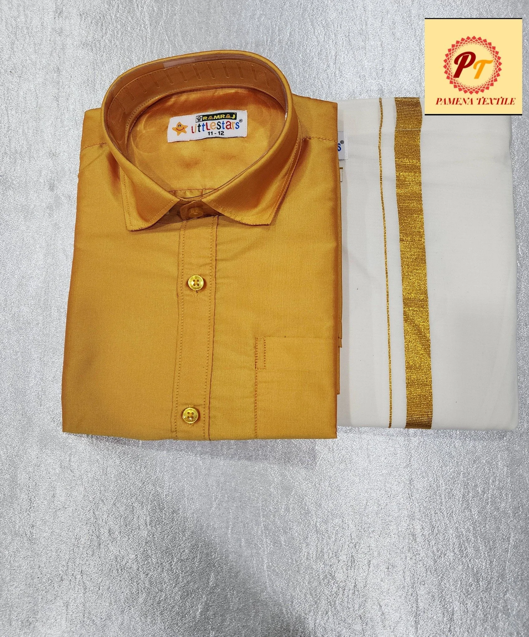 Kids Dhoti and Shirt Combo