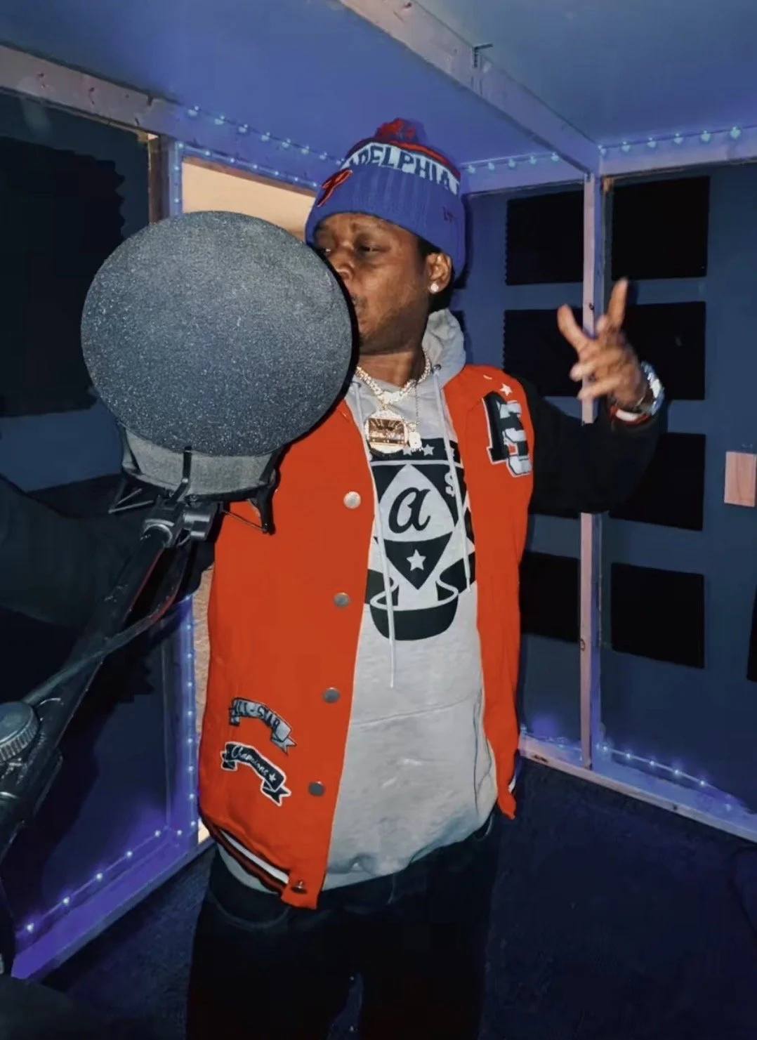 Big Brazy Alford in the booth