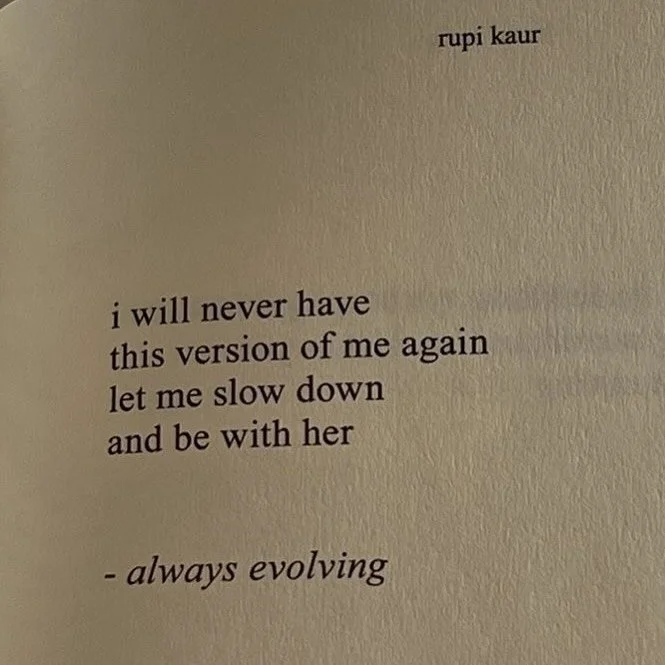 romanticize the in-between. she&rsquo;s growing, learning, unlearning, and that counts too. ✨

psst&hellip;the sorella letters are filled with more moments like this 🤍 link im bio to subscribe to our newsletter 💌

#SlowDown #Evolving #rupikaur #Sor