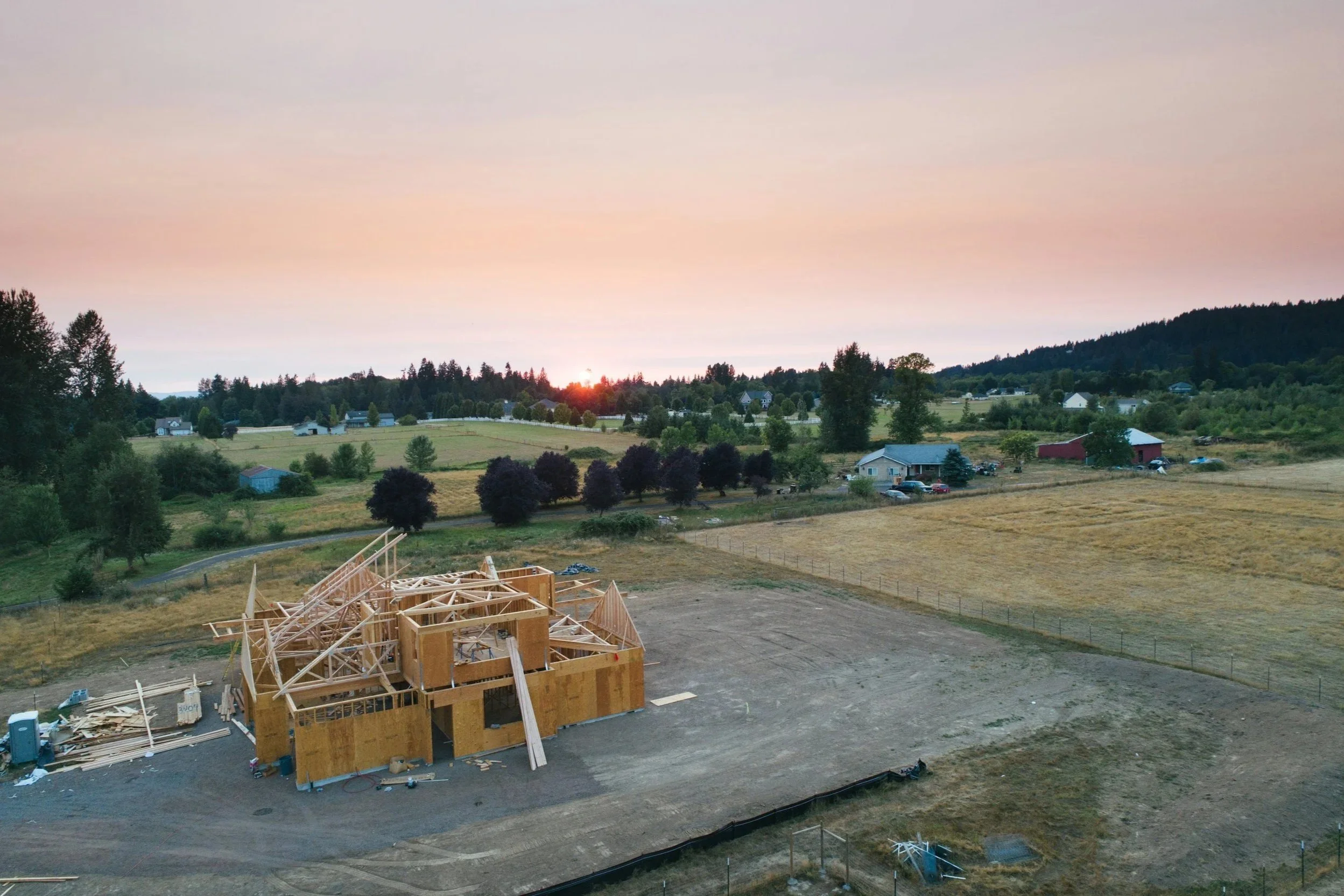 Aerial construction photo