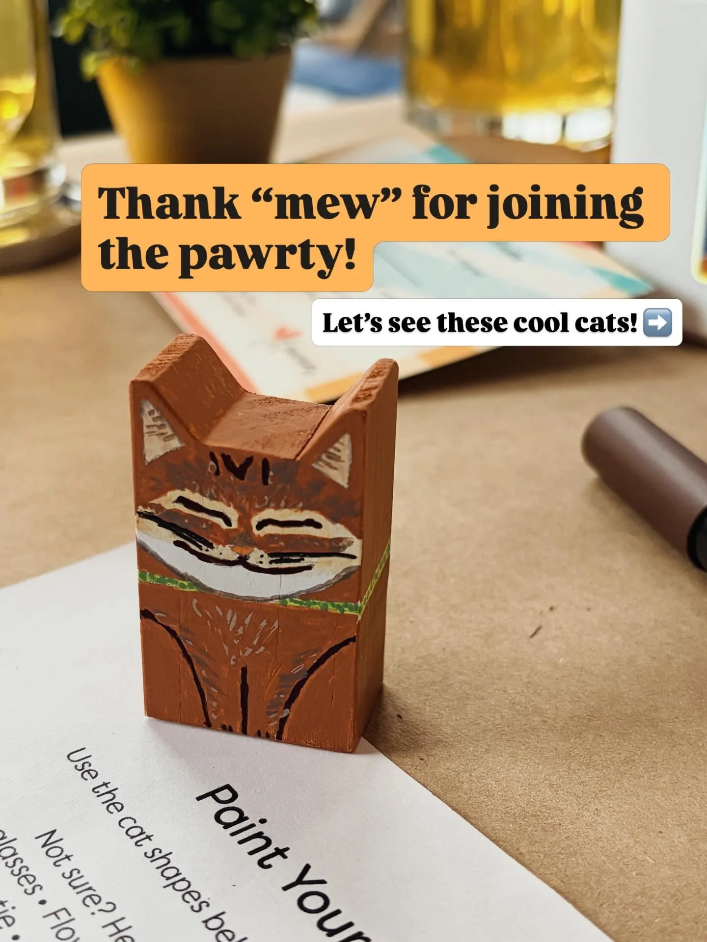 What a mewvaleous time yesterday! 12 painters joined the cat craft clowder and created purrfect meowsterpieces! 🎨🐱

Big thanks to @reclusebreworks for providing the chill brews and vibes for our cool cats. Check out their full event schedule for al