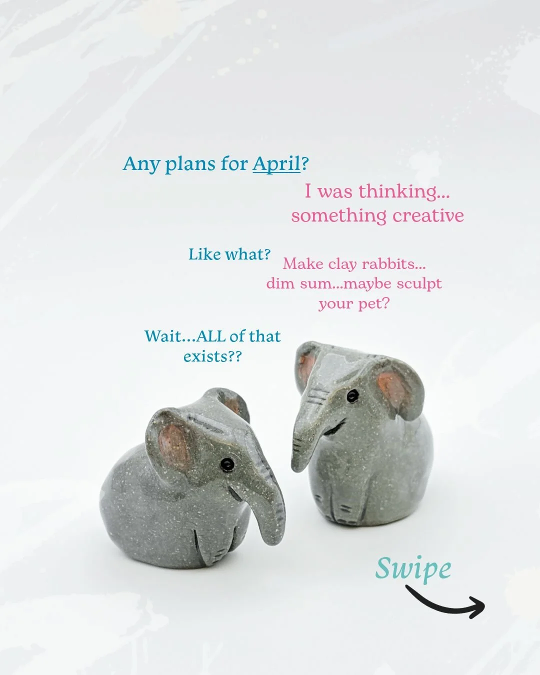 Your April plans just got cuter 🐘
Rabbits, dim sum, pet sculptures + a market day what more could you need?

Links in bio ✨