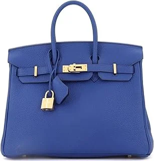 Pre-Loved Birkin Handbag Blue Togo with Gold Hardware 25, Bleu Royal