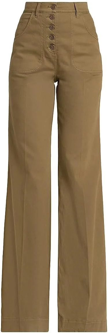Etro, Wide-Leg Jeans Verde
