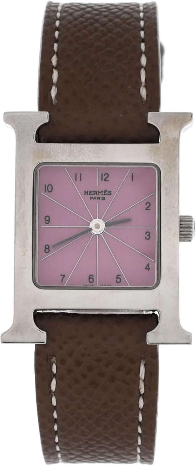 Hermes, Pre-Loved Heure H Quartz Watch Stainless Steel and Leather 17.jpg