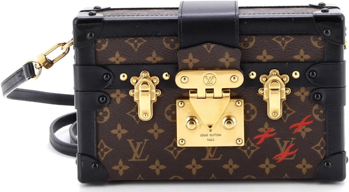 Louis Vuitton, Pre-Loved Petite Malle Handbag Monogram Canvas, Brown
